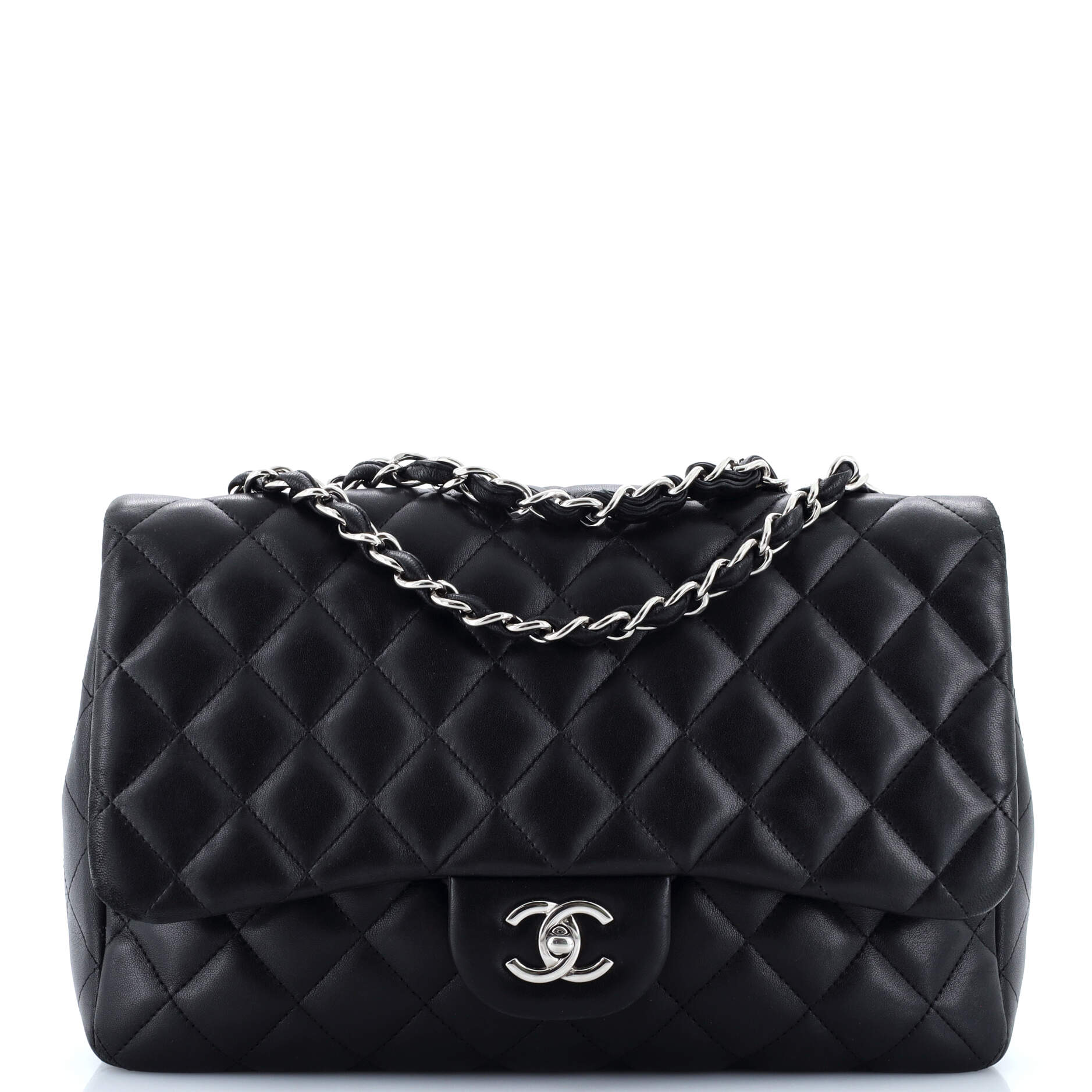 Classic Single Flap Bag Quilted Lambskin Jumbo