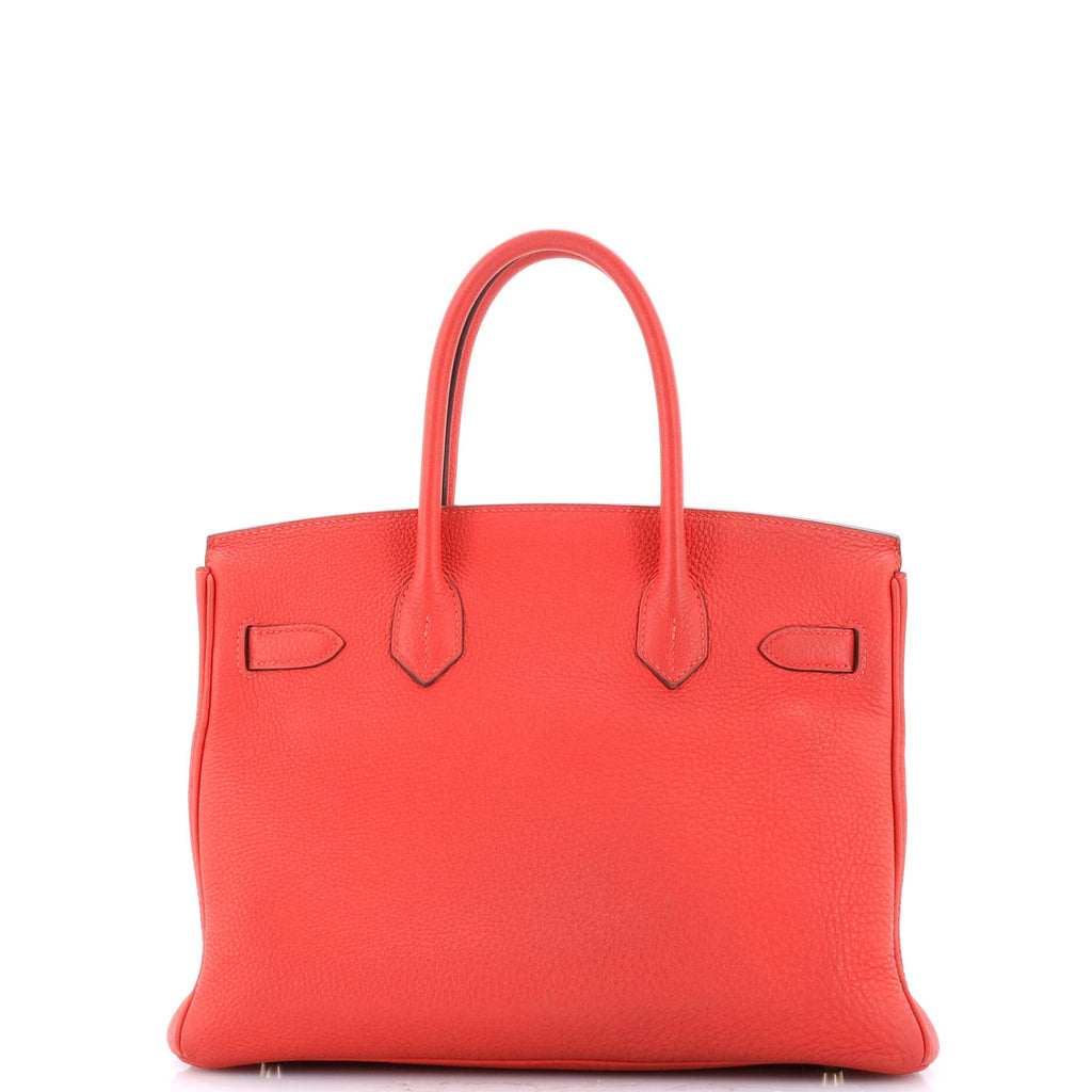Birkin Handbag Rouge Pivoine Togo with Gold Hardware 30