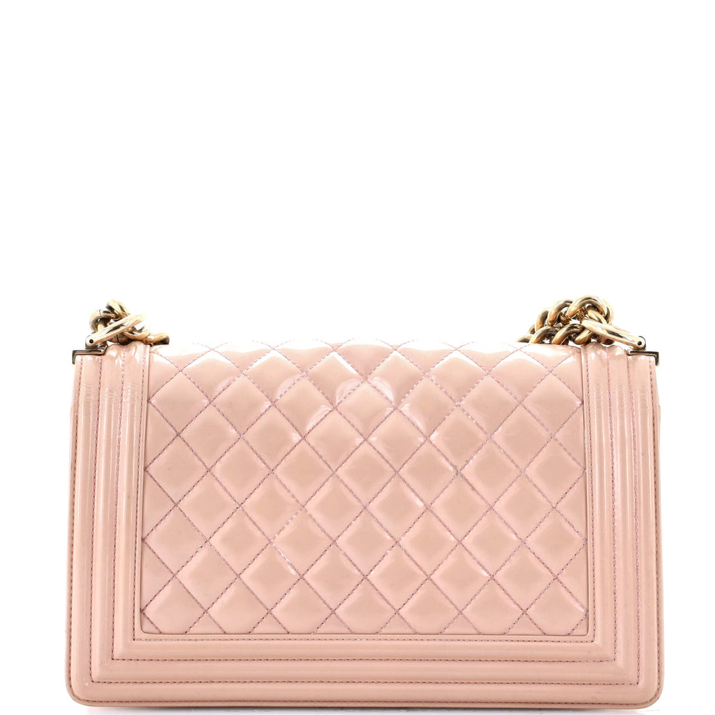 Boy Flap Bag Quilted Iridescent Glazed Calfskin Old Medium