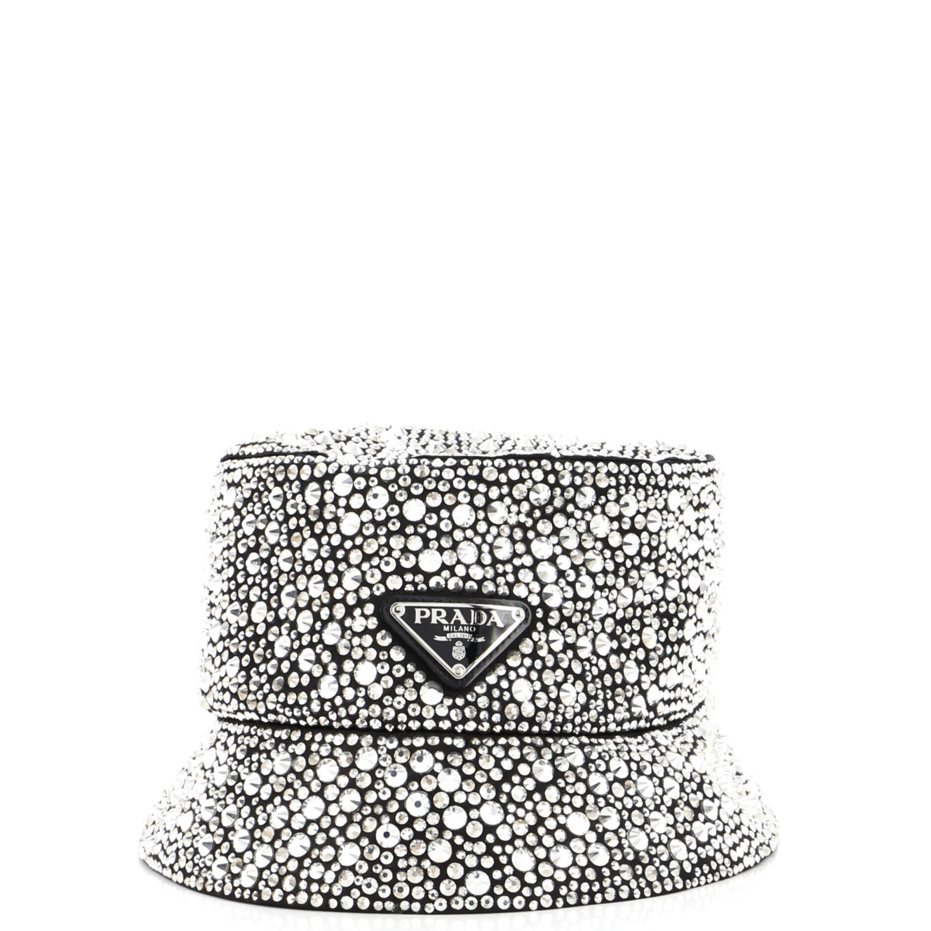 Bucket Hat Crystal Embellished Satin