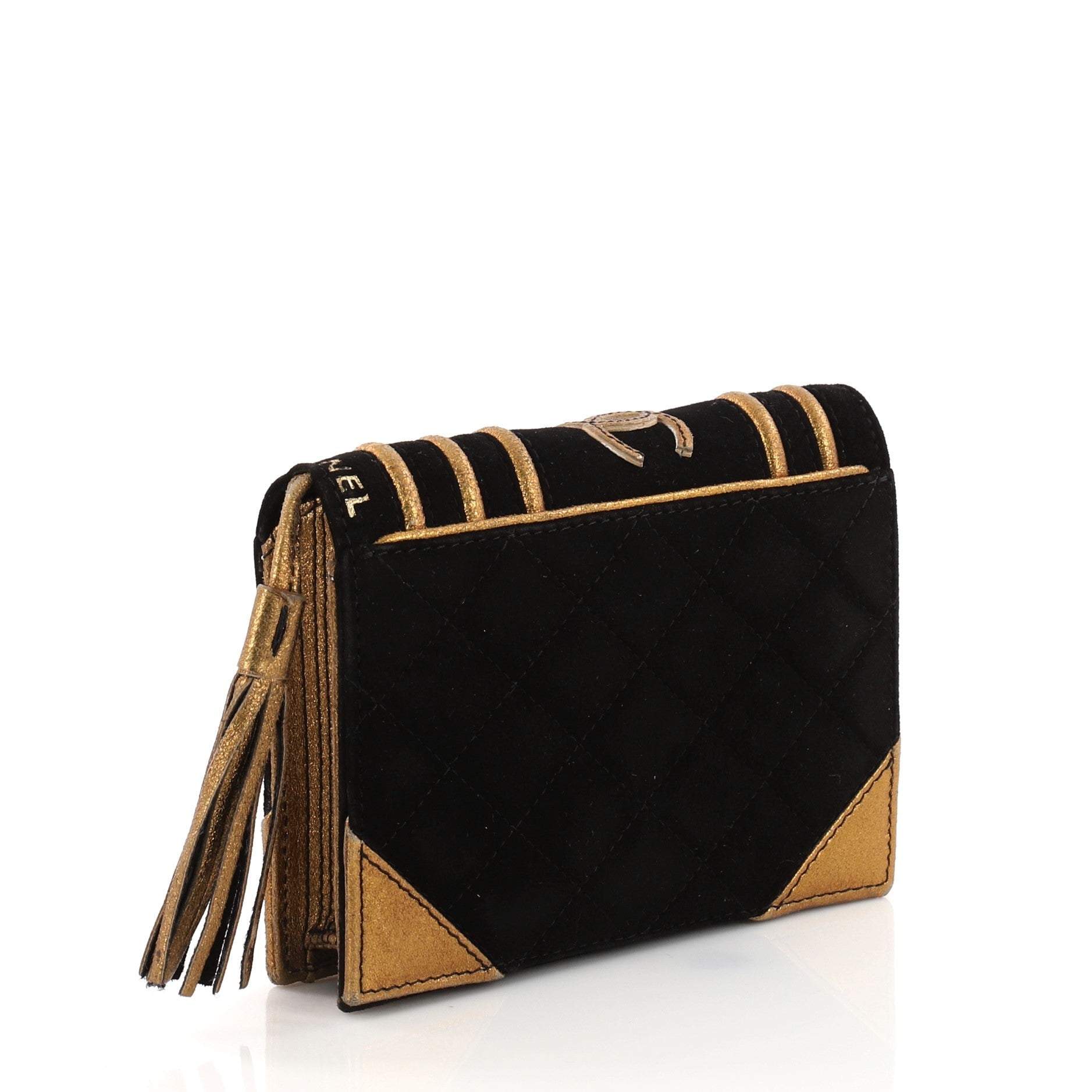 Book Clutch Quilted Suede