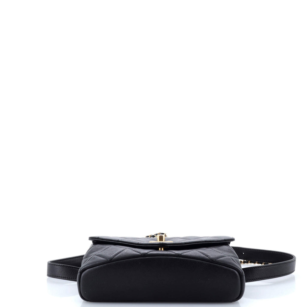 Carry With Chic Chain Flap Waist Bag Quilted Calfskin