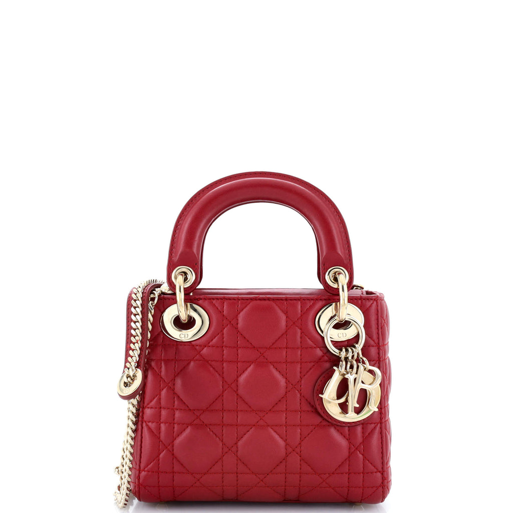 Lady Dior Chain Bag Cannage Quilt Lambskin Mini