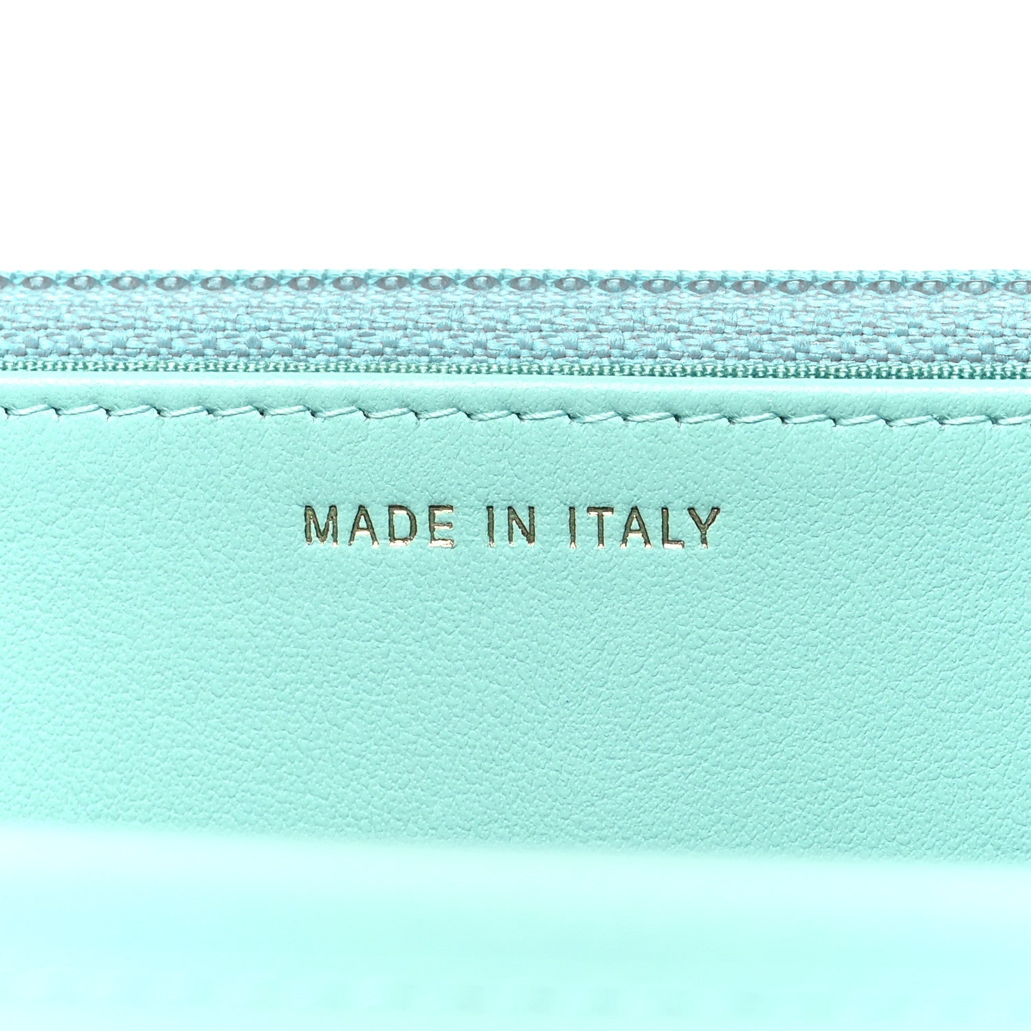 Caviar Quilted Boy Wallet On Chain WOC Light Blue