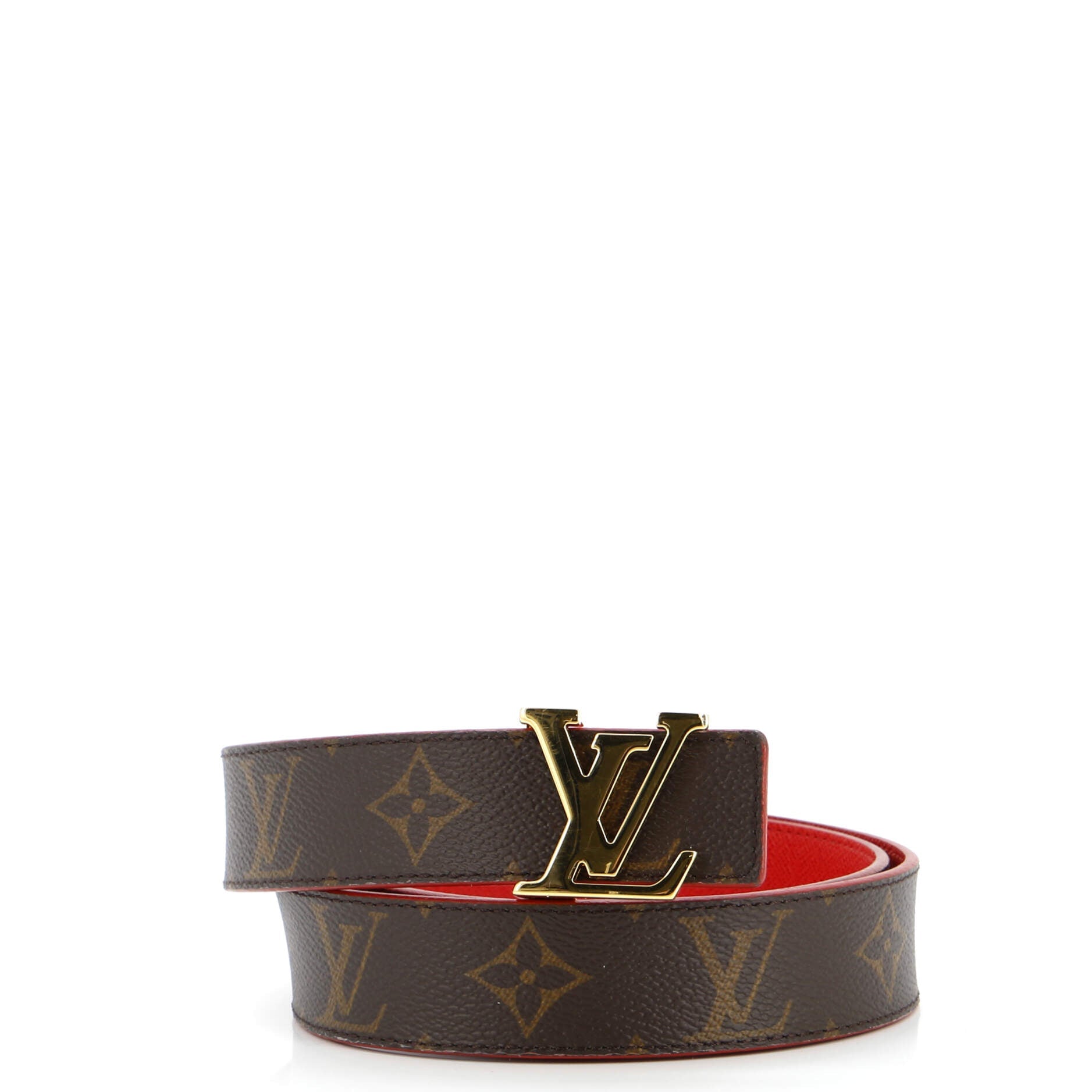 LV Initiales Reversible Belt Monogram Canvas and Leather Thin