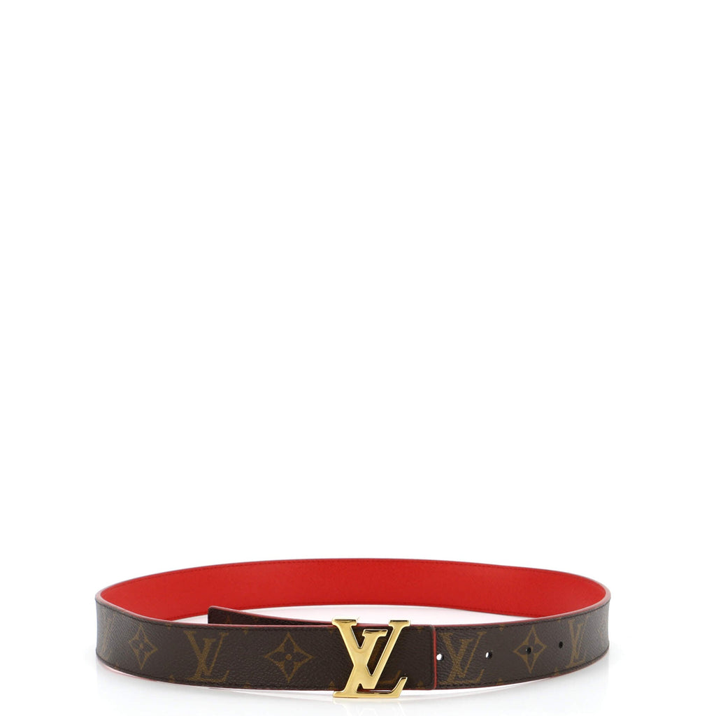 LV Initiales Reversible Belt Monogram Canvas and Leather Thin