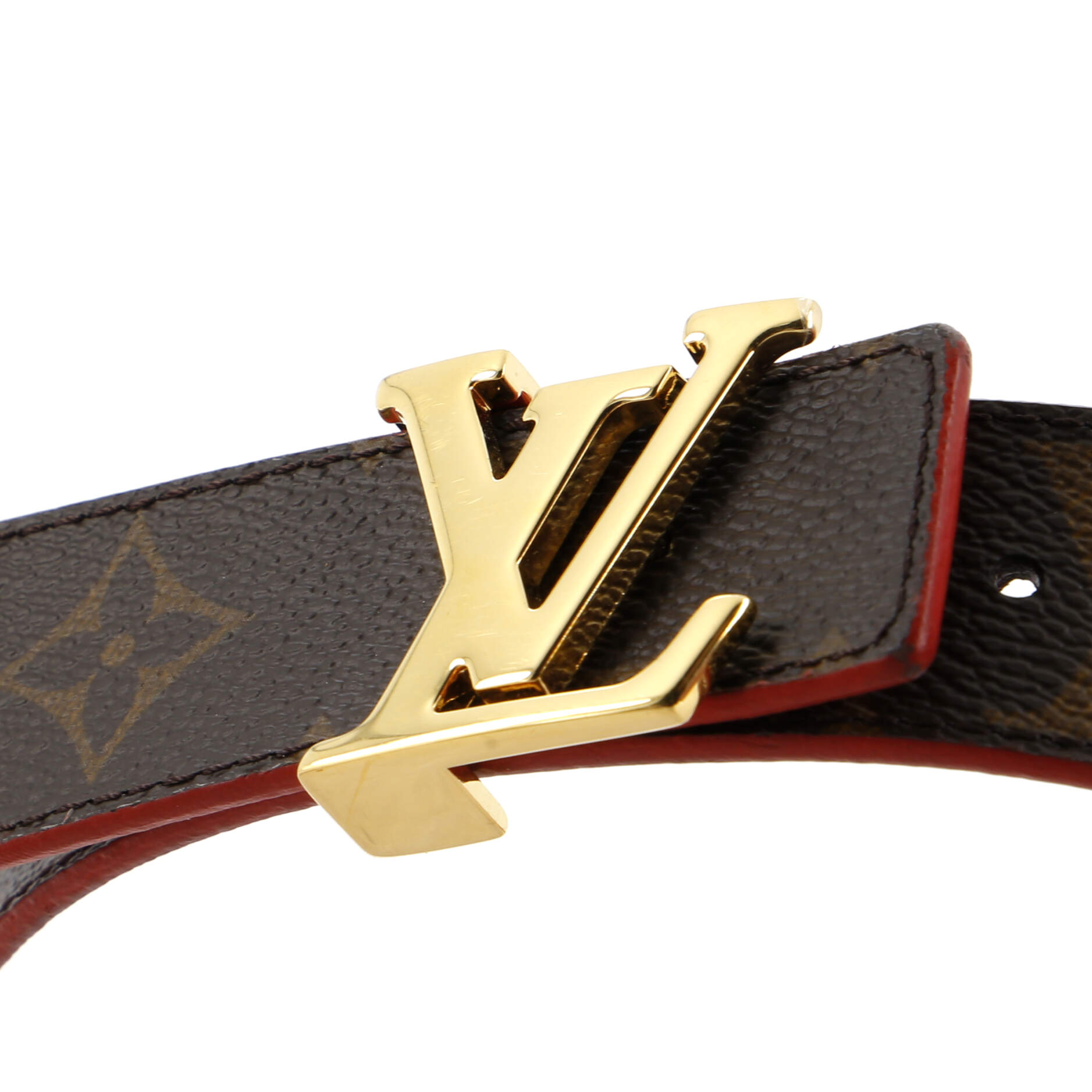 LV Initiales Reversible Belt Monogram Canvas and Leather Thin
