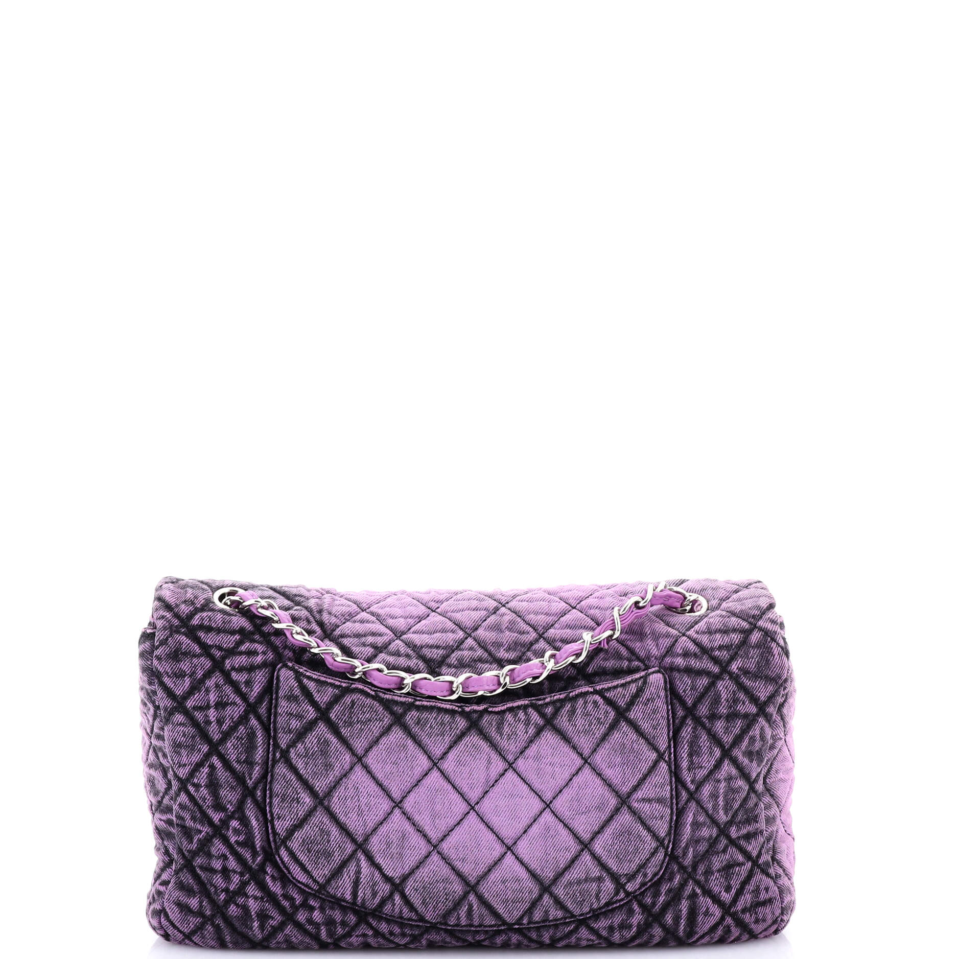 Denimpression Flap Bag Quilted Distressed Denim Medium
