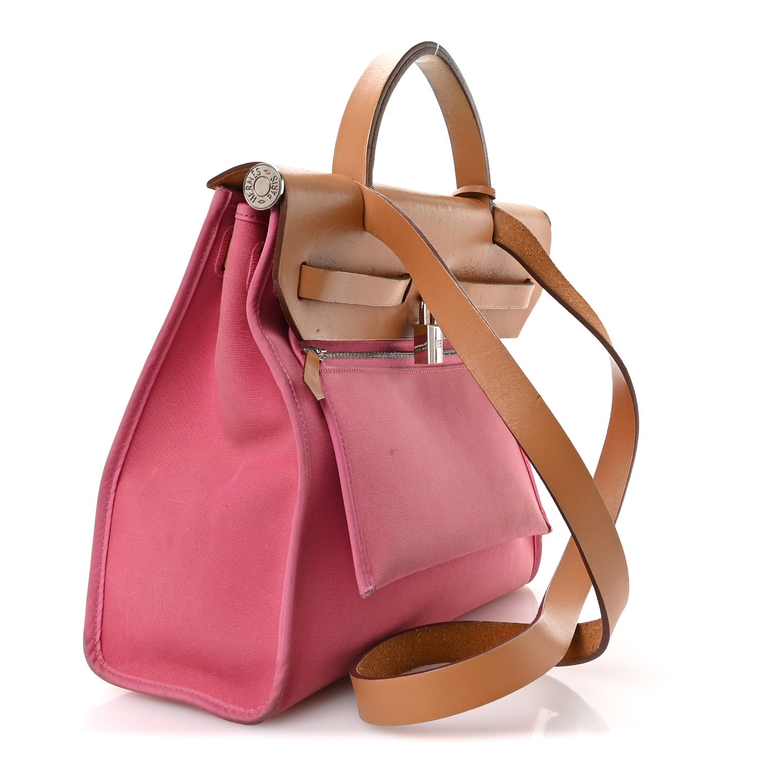 Vache Hunter Toile Herbag Zip 31 PM Rose Lipstick Natural
