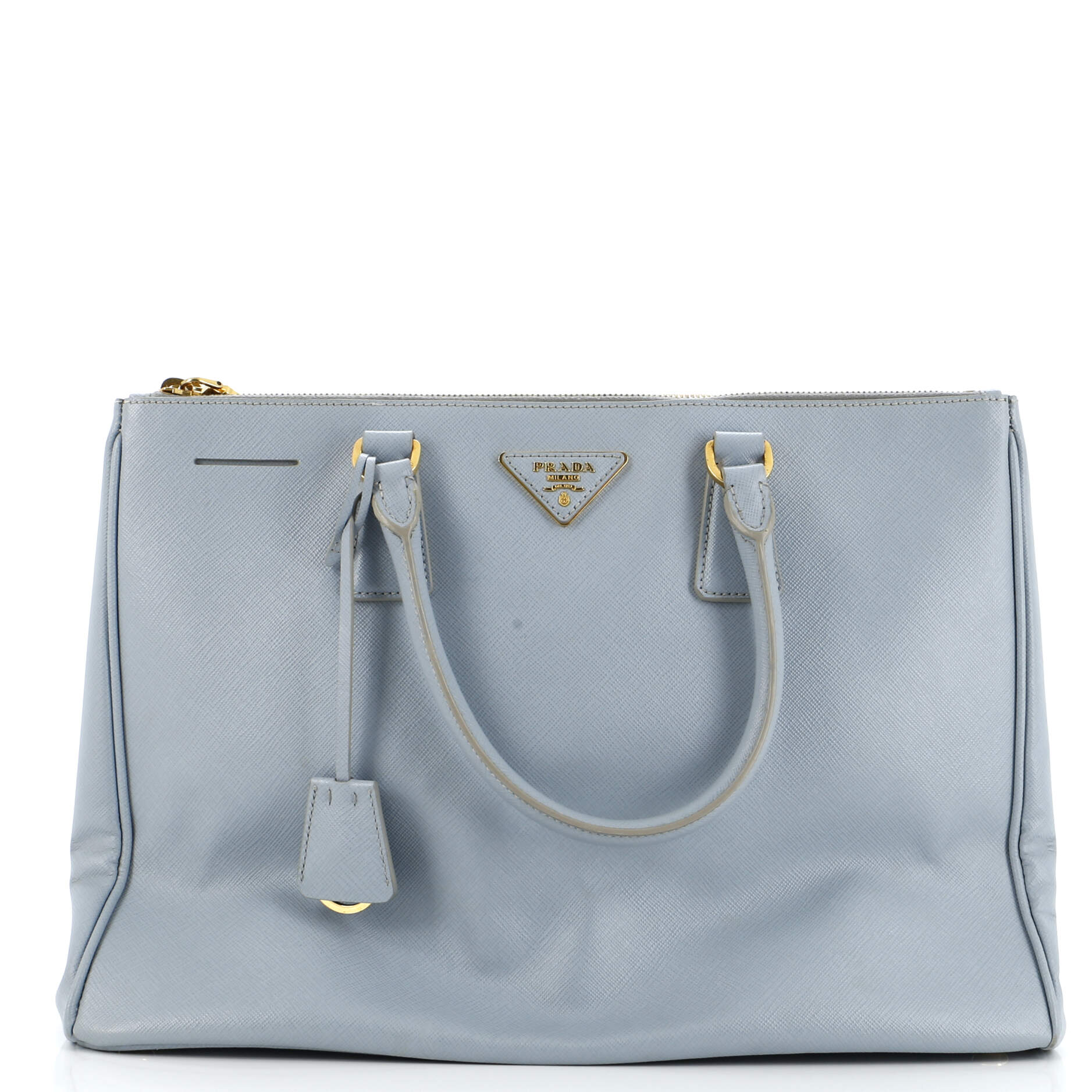 Double Zip Lux Tote Saffiano Leather Large