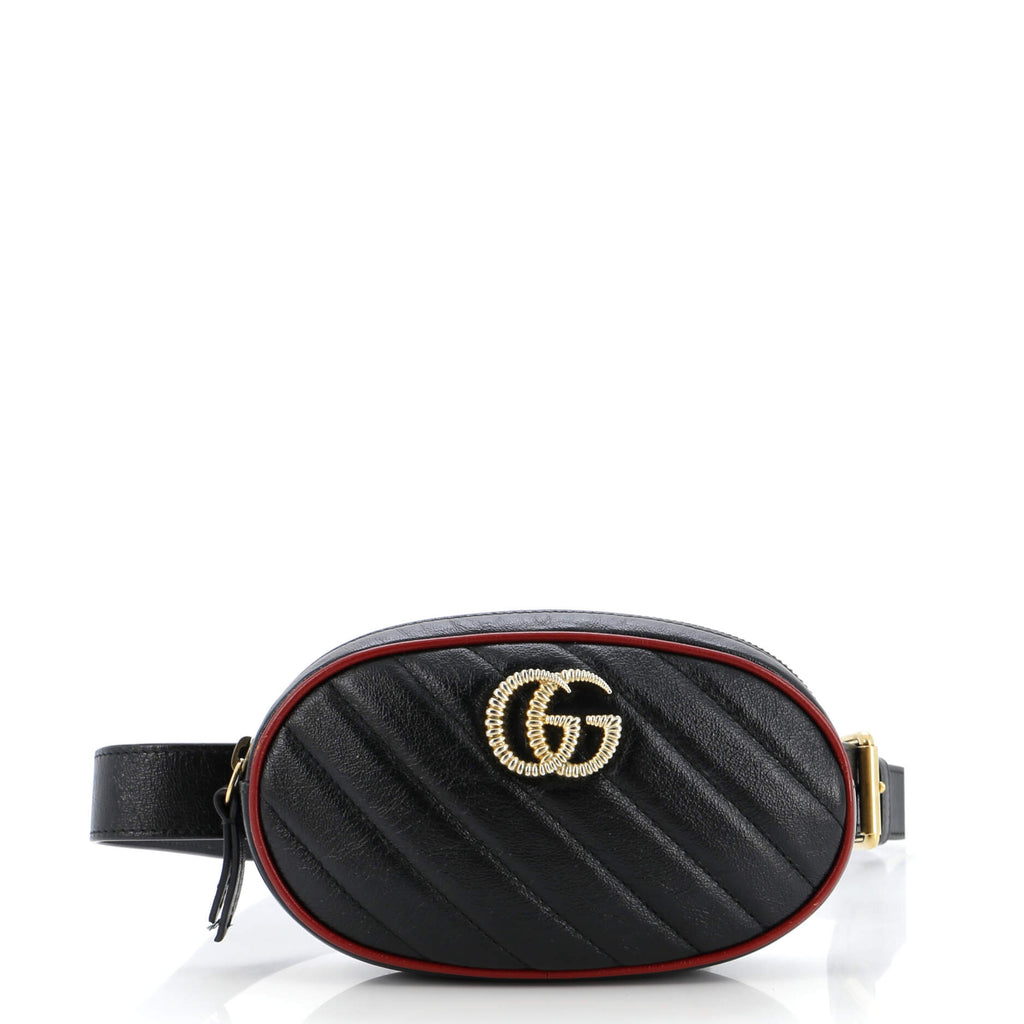 GG Marmont Belt Bag Diagonal Quilted Leather