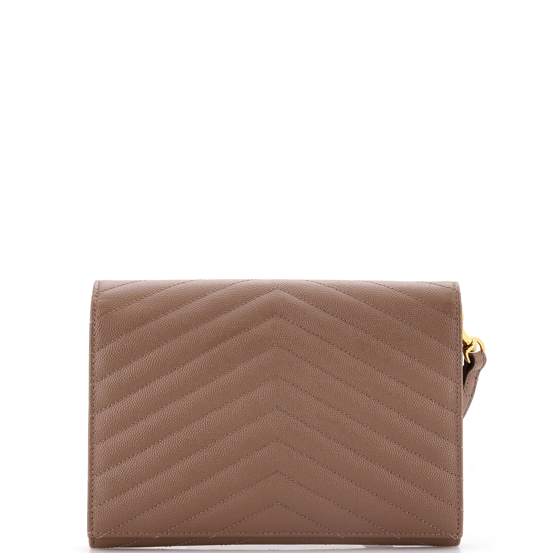 Classic Monogram Envelope Wristlet Clutch Matelasse Chevron Leather