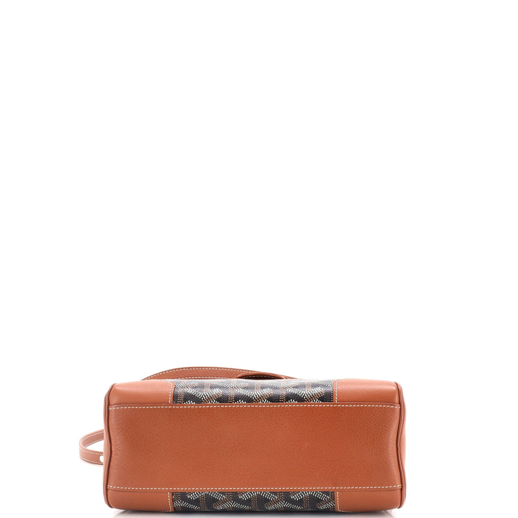 Saigon Top Handle Bag Coated Canvas with Leather Mini