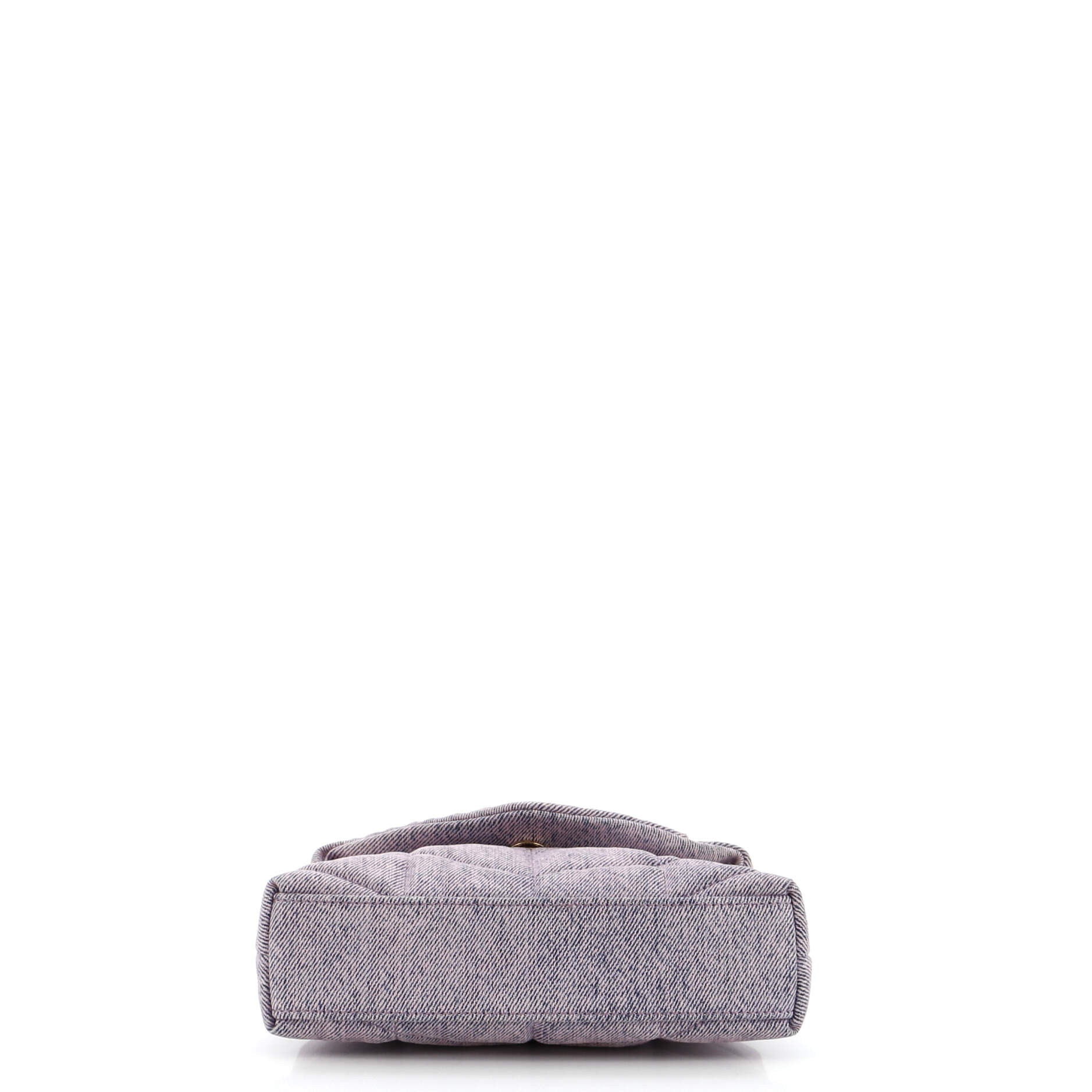 LouLou Puffer Clutch Quilted Vintage Denim Small