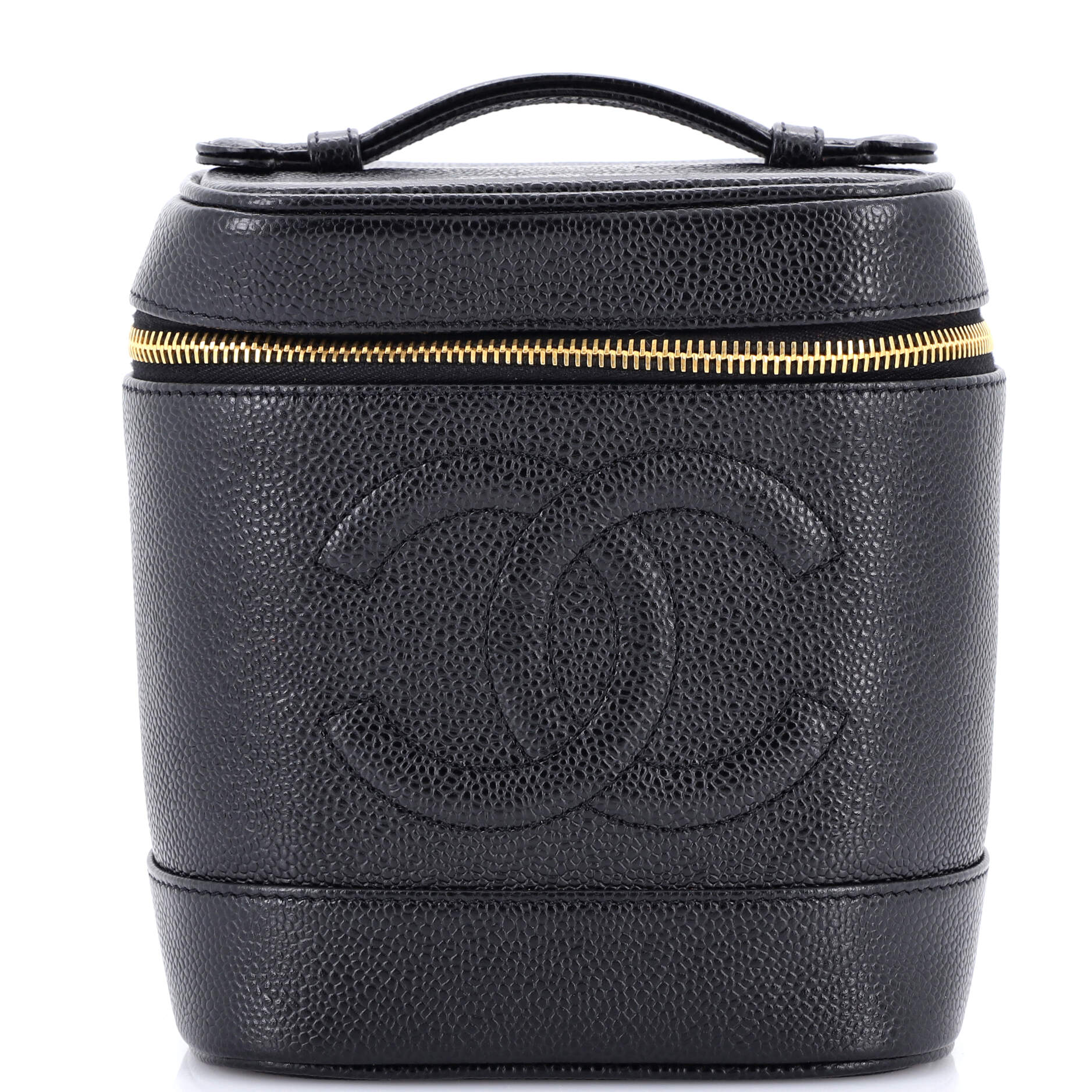 Vintage Timeless Cosmetic Case Caviar Tall