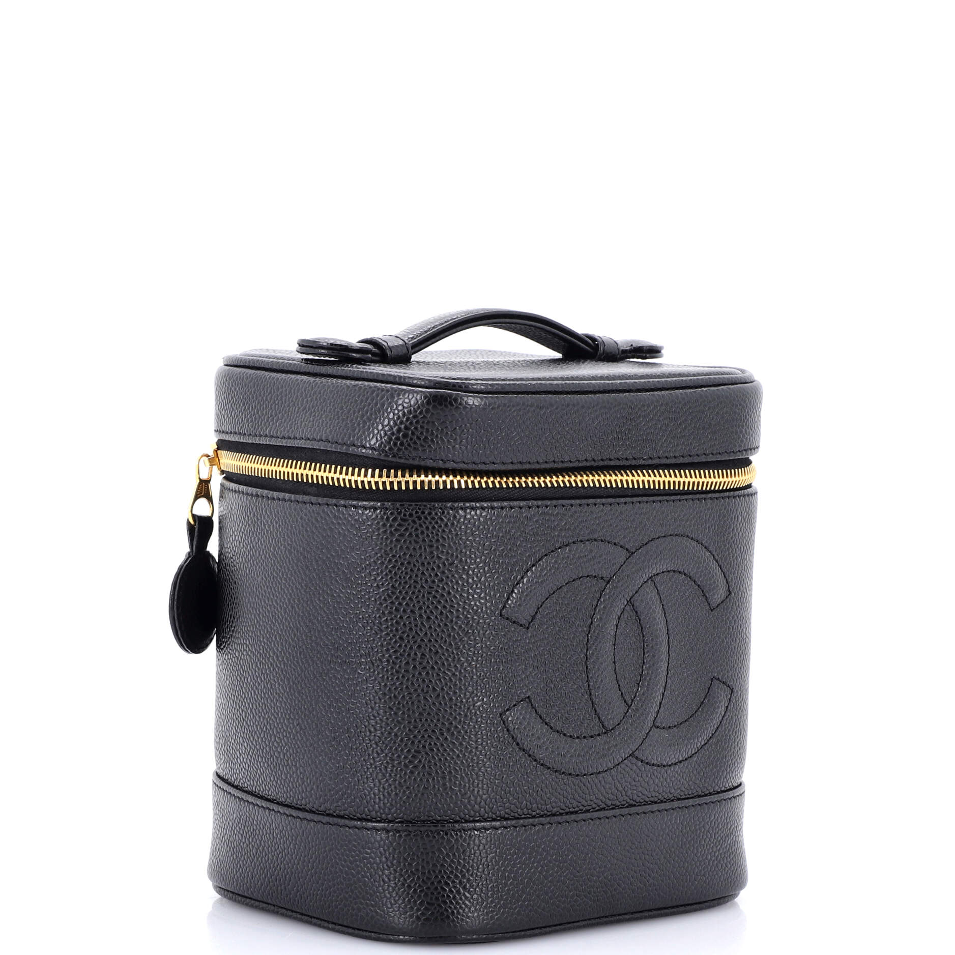 Vintage Timeless Cosmetic Case Caviar Tall