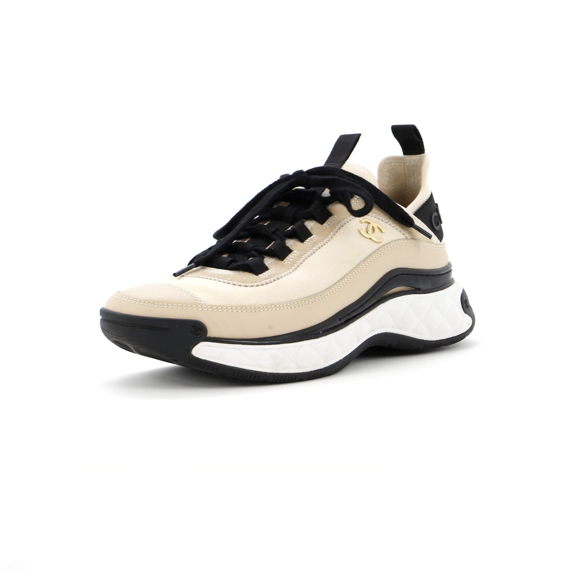 Women's CC Cap Toe Logo Sneakers Suede and Mixed Fibers