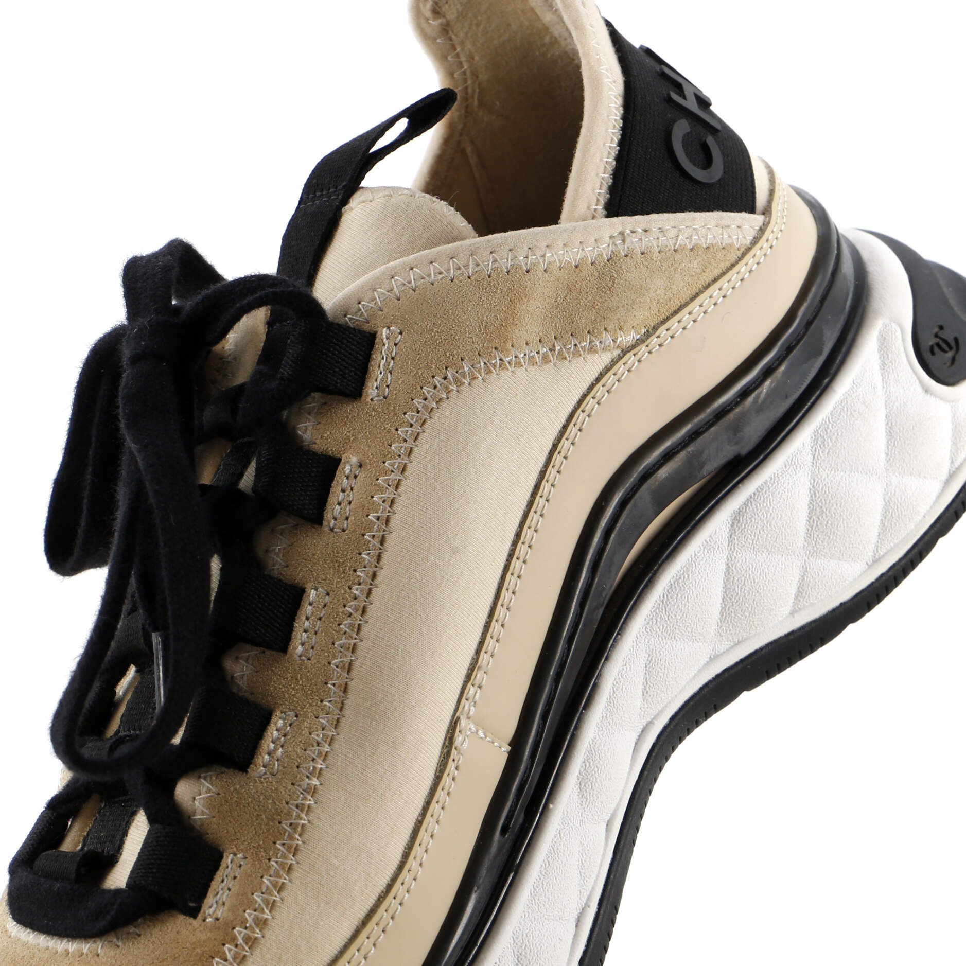 Women's CC Cap Toe Logo Sneakers Suede and Mixed Fibers