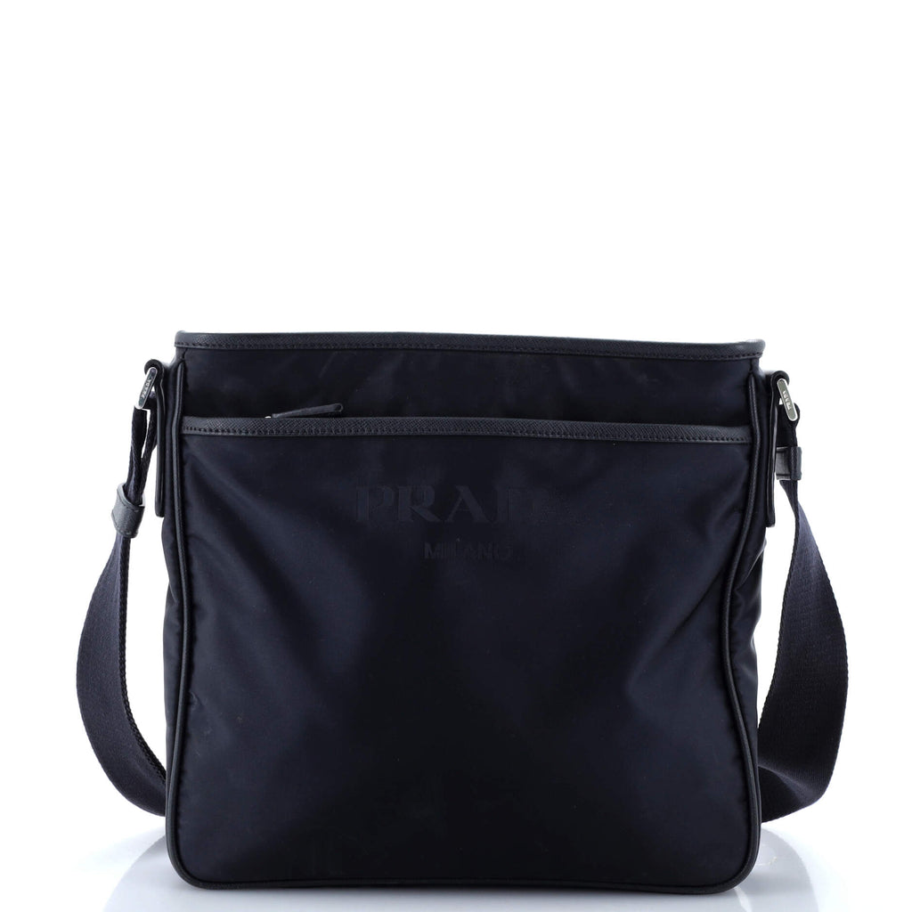 Front Pocket Messenger Bag Tessuto Medium