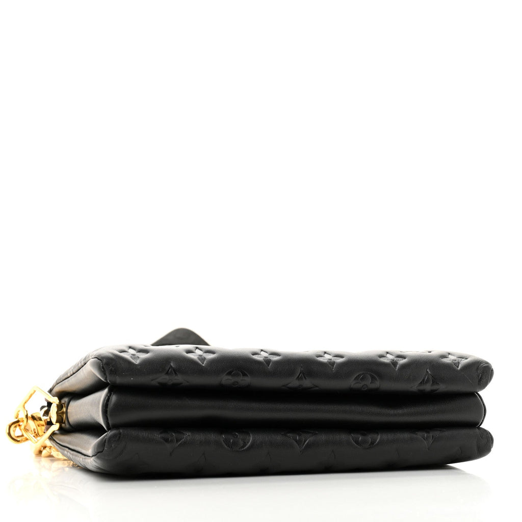 Lambskin Embossed Monogram Coussin PM Black