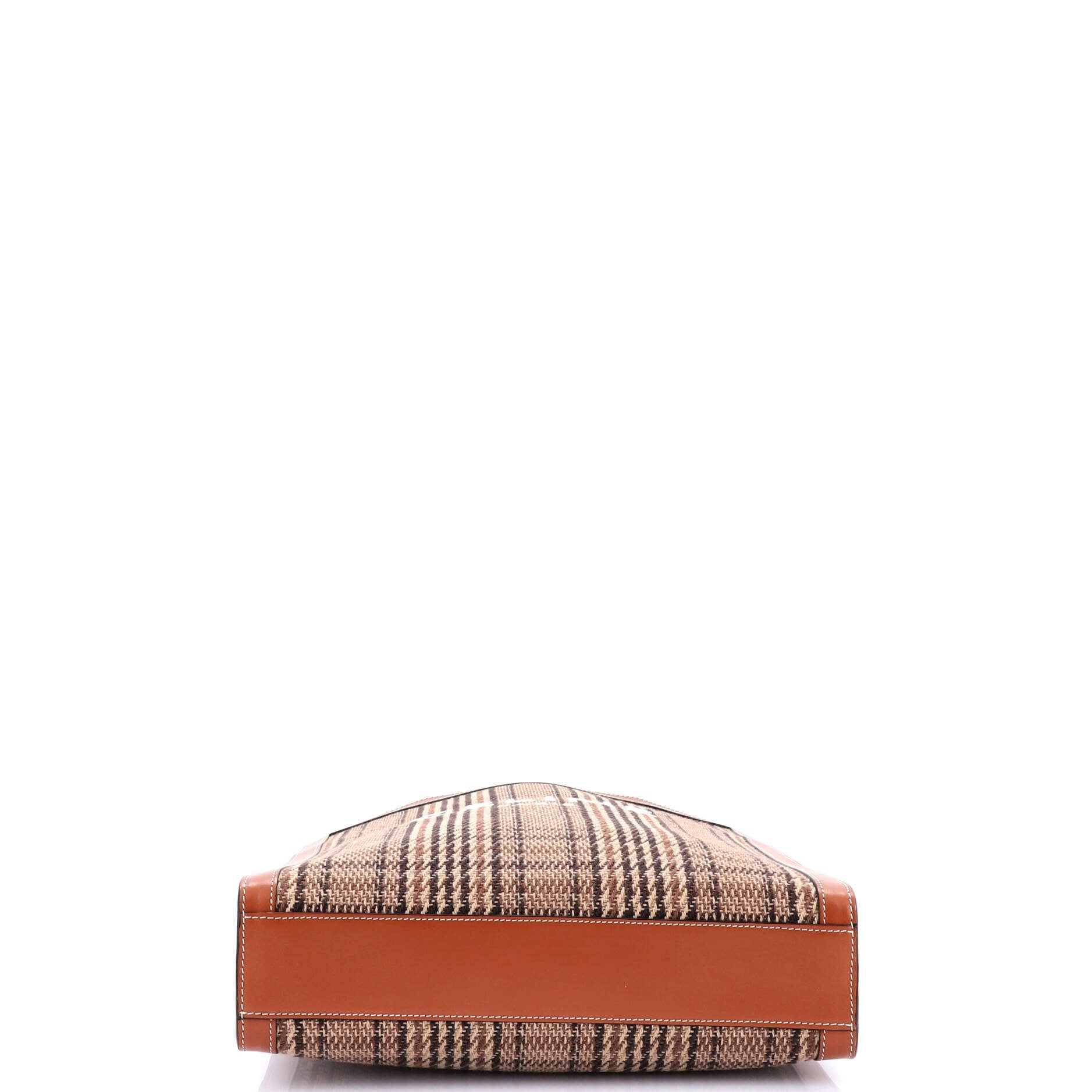 Vertical Cabas Tote Check Canvas and Leather Small