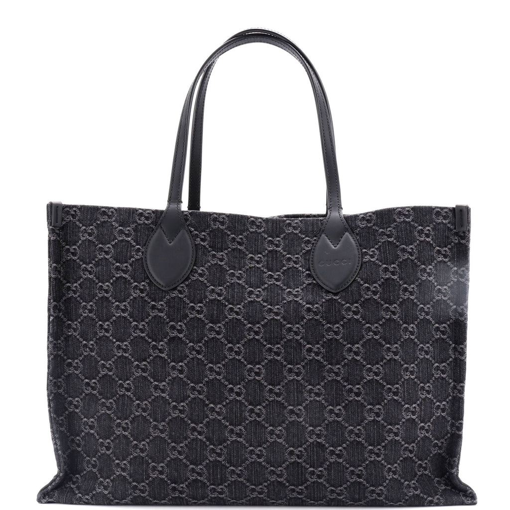 Ophidia Shopper Tote GG Denim Large