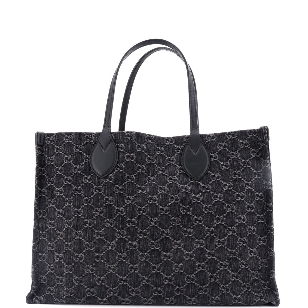 Ophidia Shopper Tote GG Denim Large