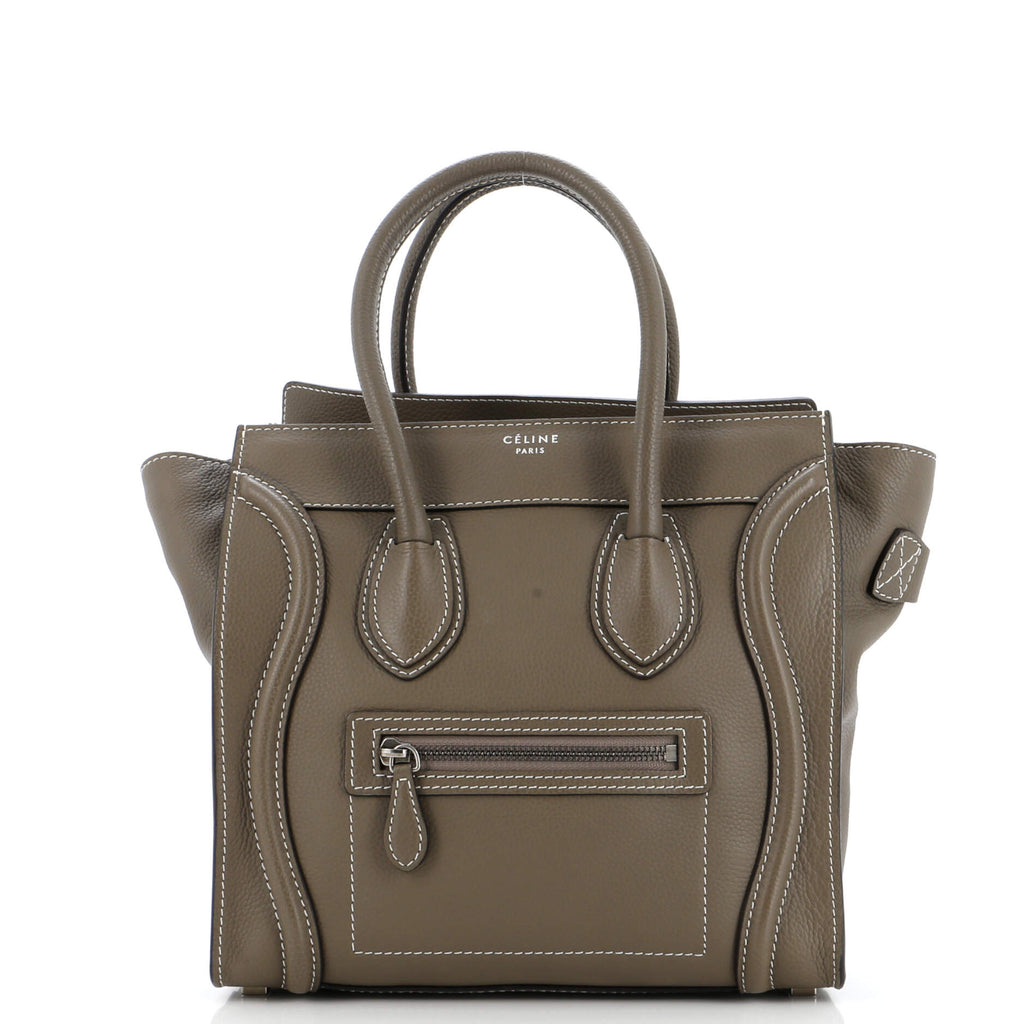 Luggage Bag Grainy Leather Micro