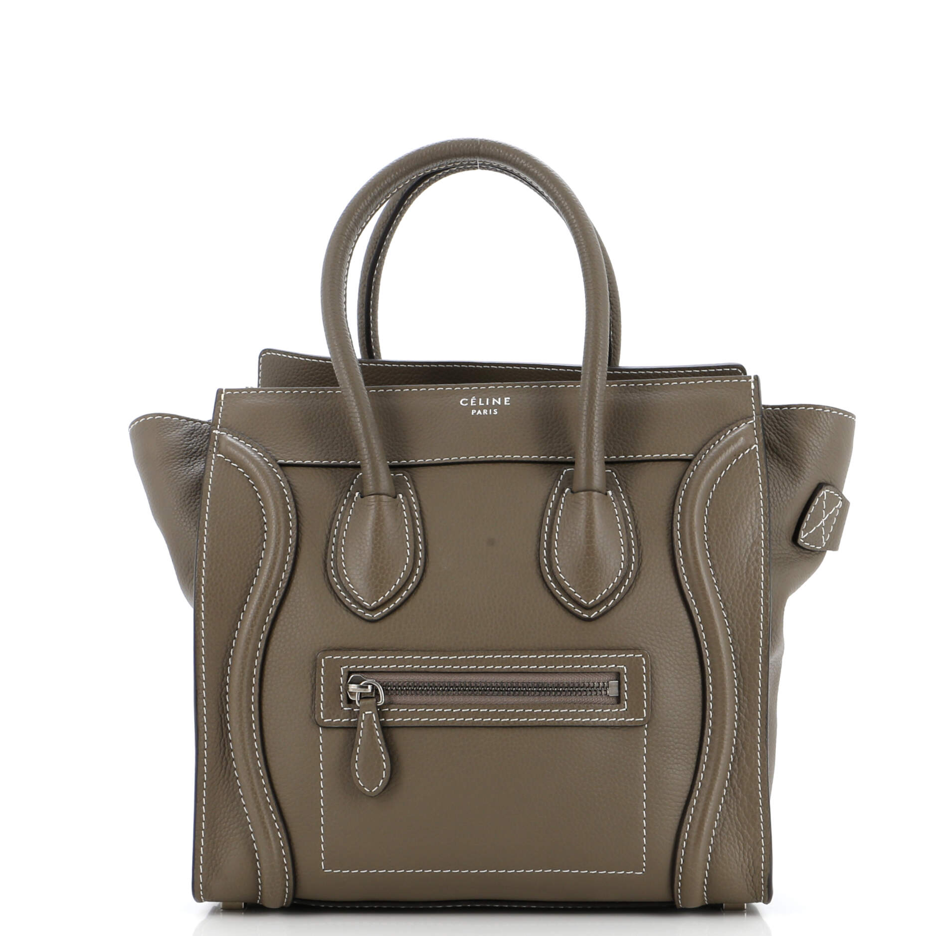 Luggage Bag Grainy Leather Micro