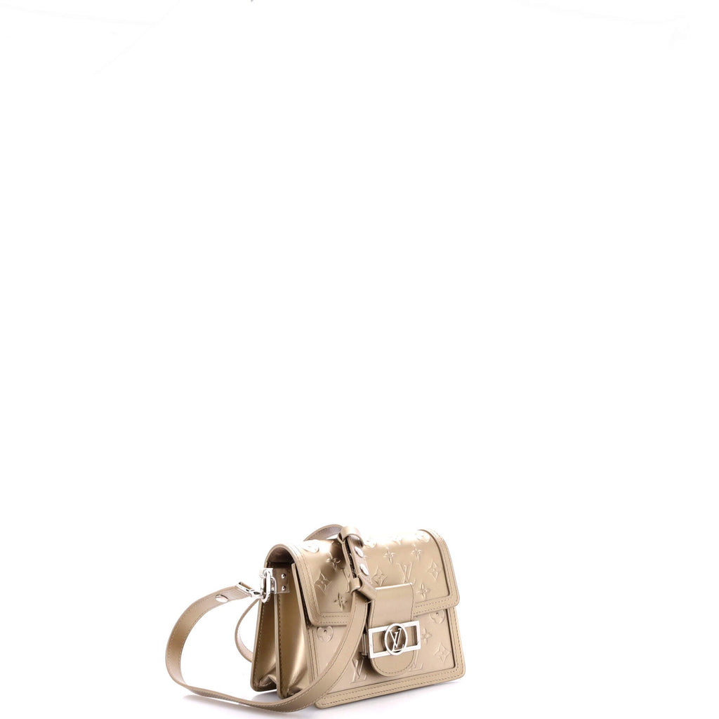 Dauphine Shoulder Bag Monogram Seal Leather Mini