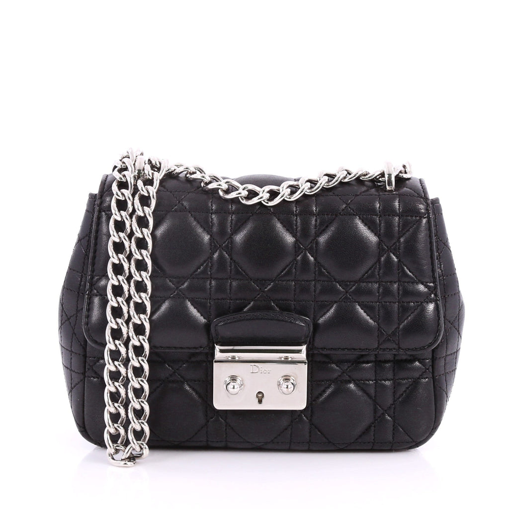 Miss Dior Long Chain Handbag Cannage Quilt Lambskin Mini