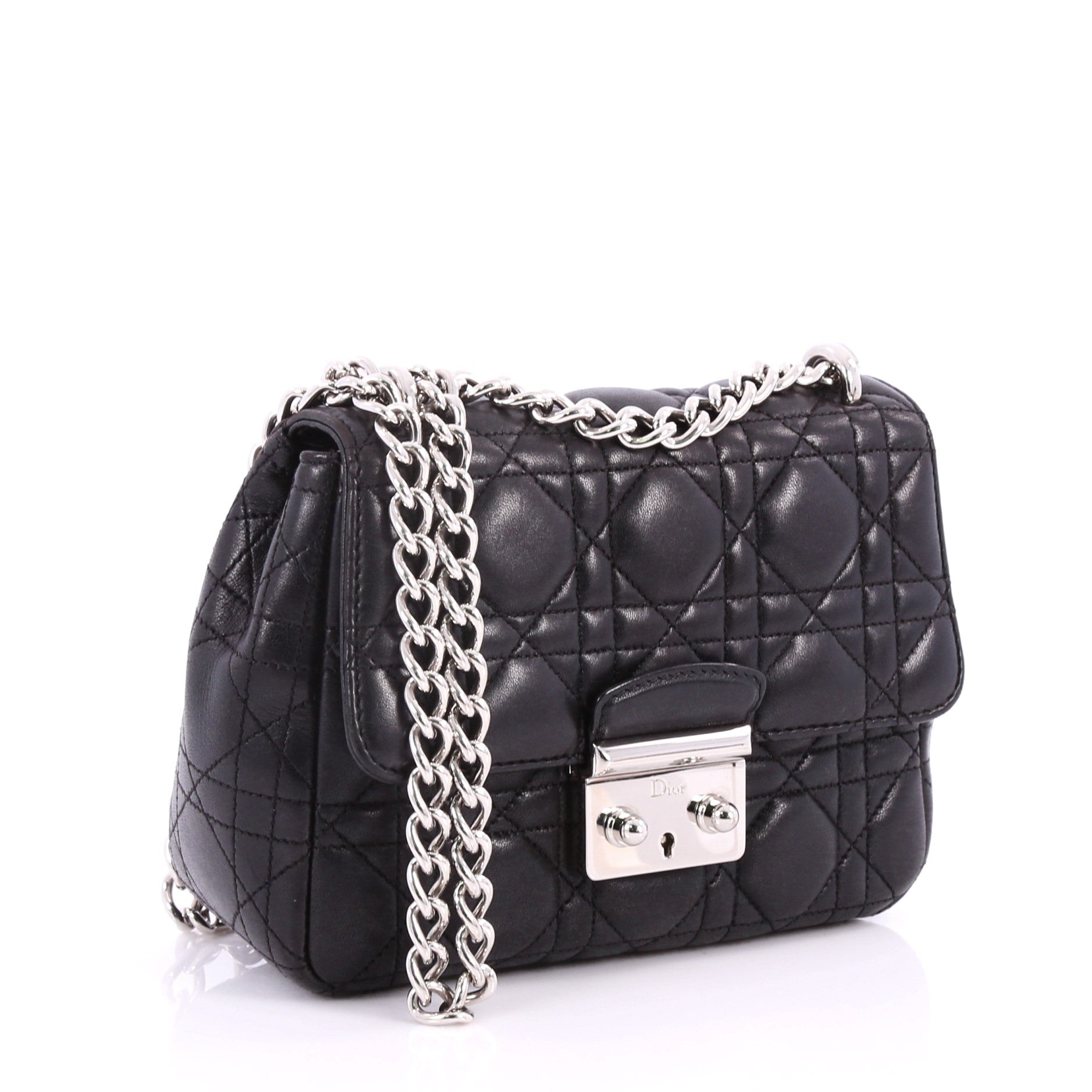 Miss Dior Long Chain Handbag Cannage Quilt Lambskin Mini