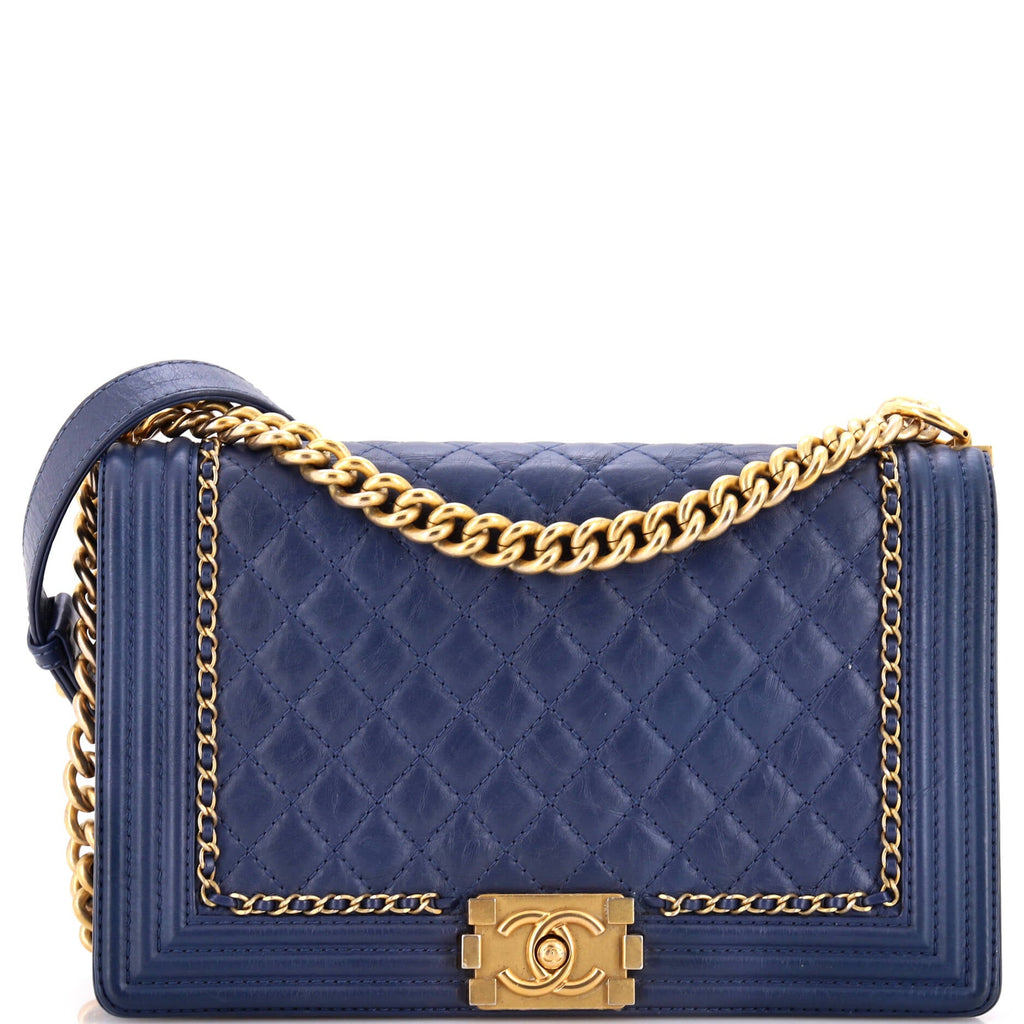 Jacket Boy Flap Bag Quilted Aged Calfskin New Medium