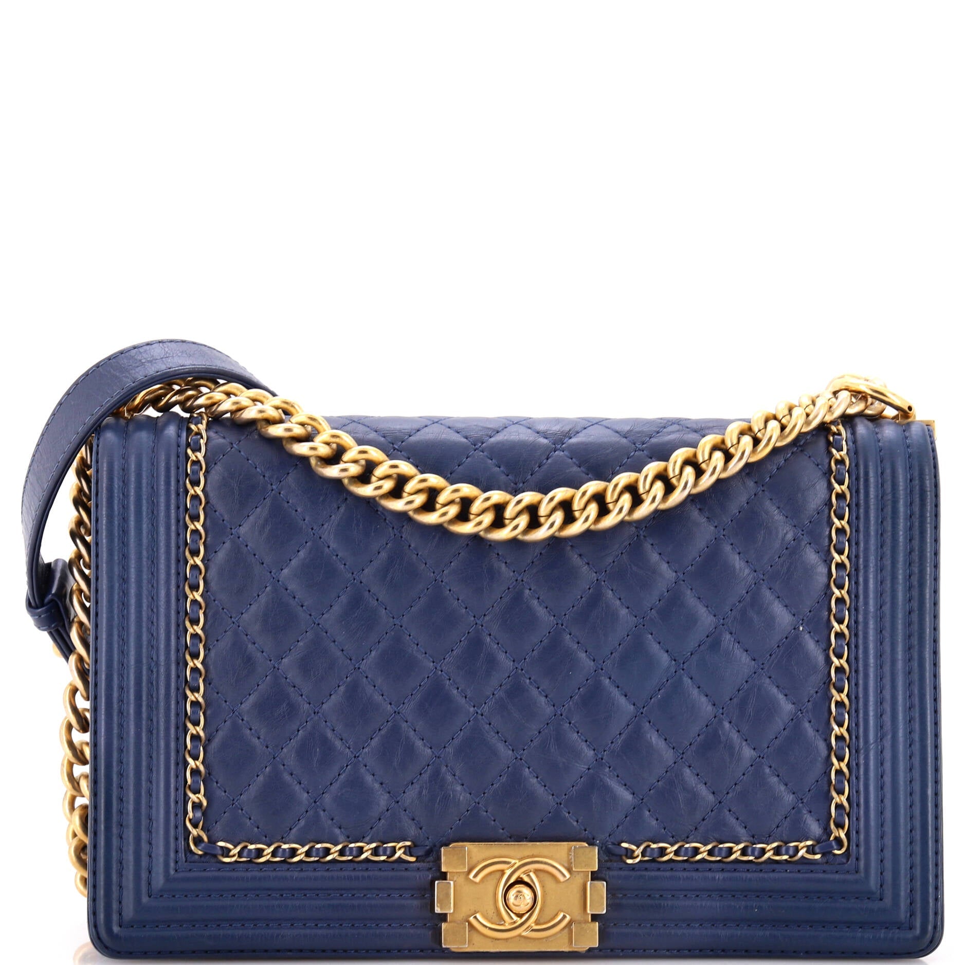 Jacket Boy Flap Bag Quilted Aged Calfskin New Medium
