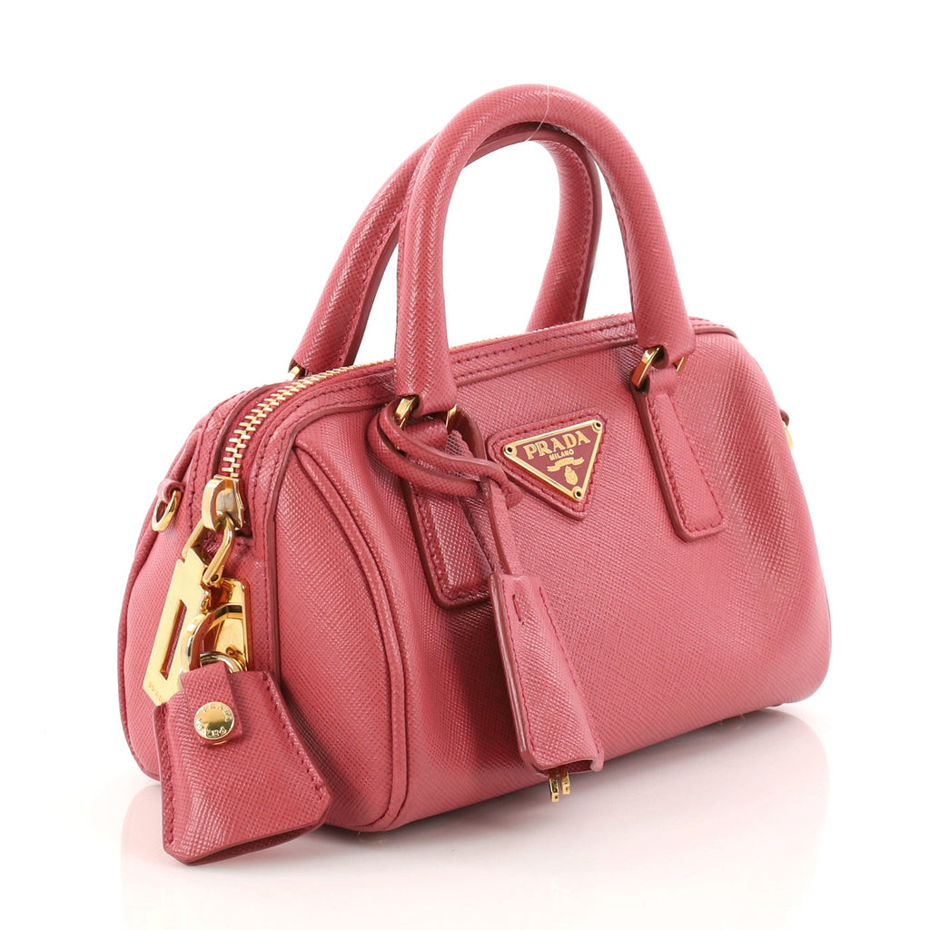 Lux Convertible Boston Bag Saffiano Leather Mini