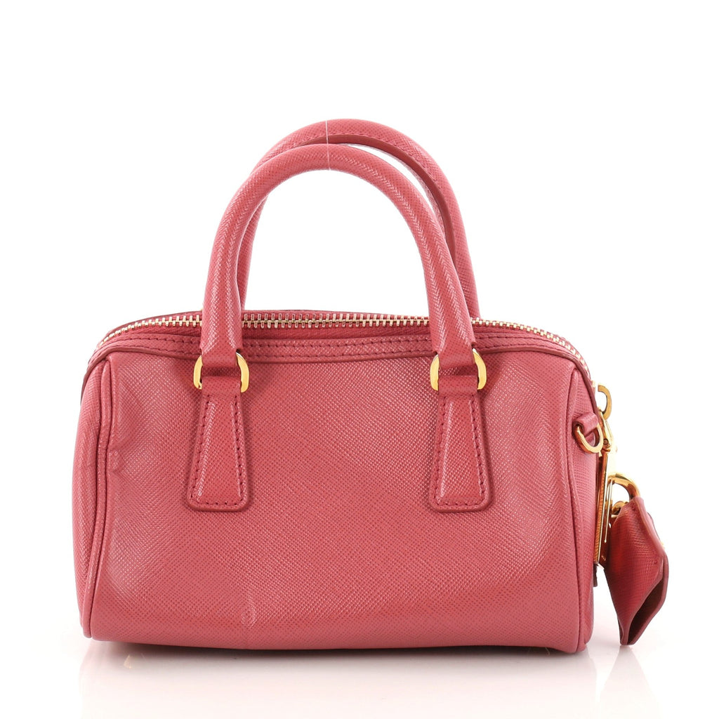 Lux Convertible Boston Bag Saffiano Leather Mini