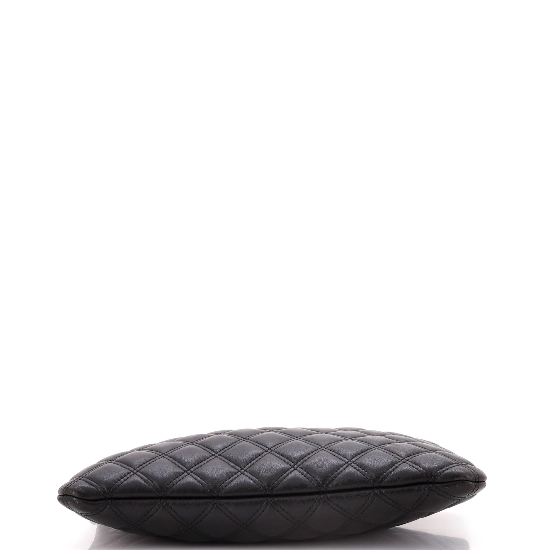 Double Stitch O Case Clutch Lambskin Medium
