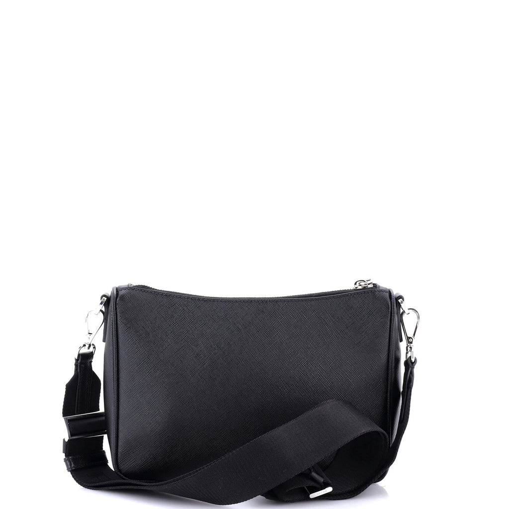 Re-Edition Zip Messenger Bag Saffiano Leather Small
