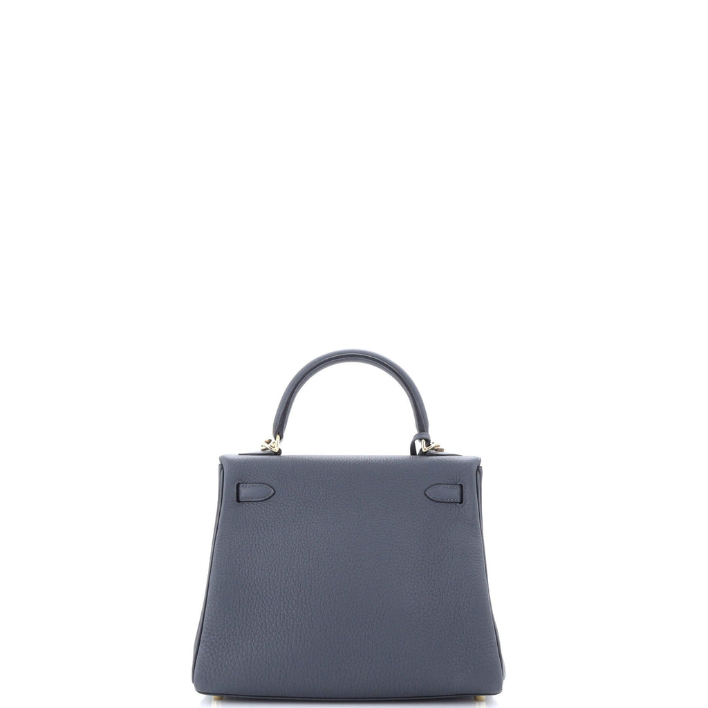 Kelly Handbag Grey Togo with Permabrass Hardware 25