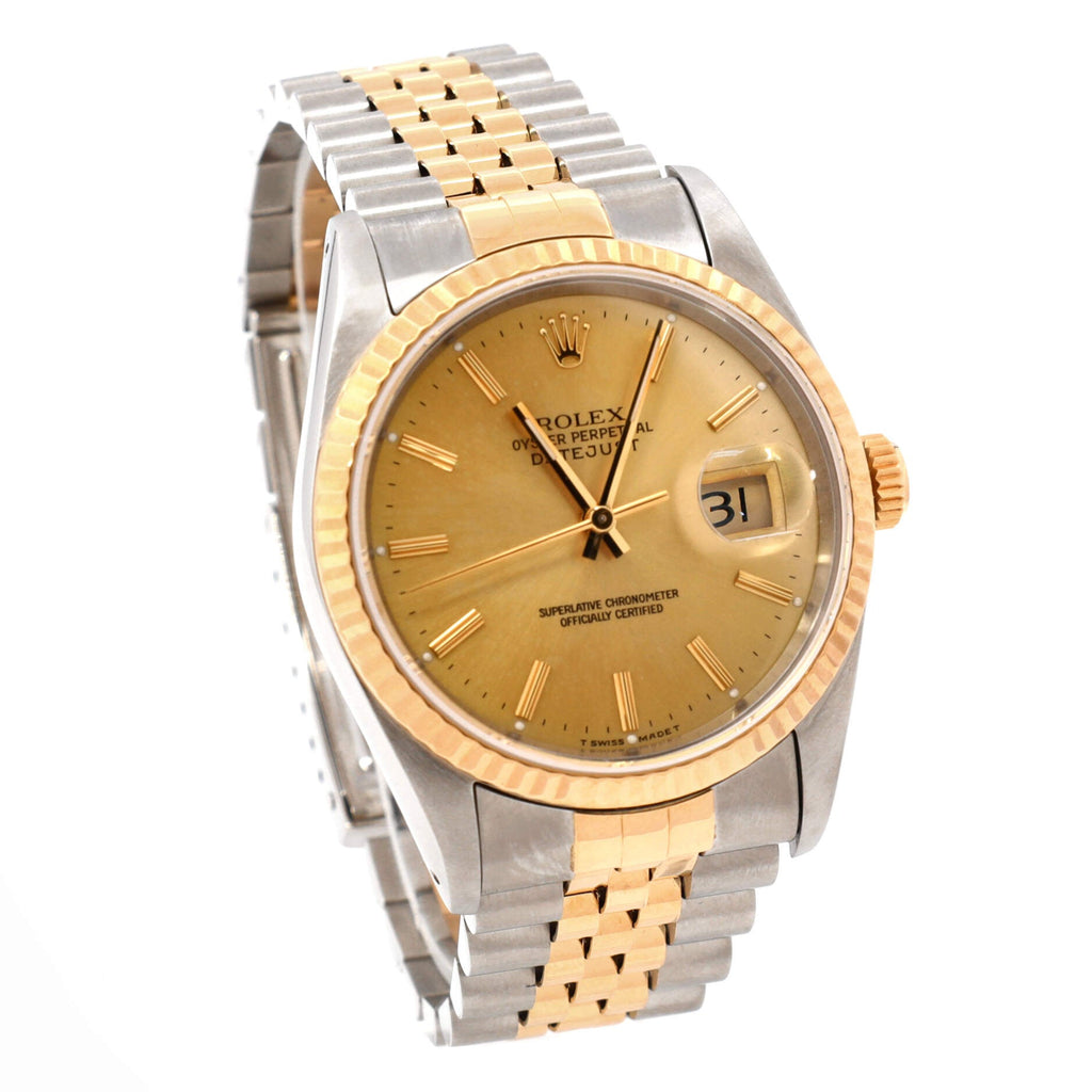 Oyster Perpetual Datejust Automatic Watch Stainless Steel and Yellow Gold 36