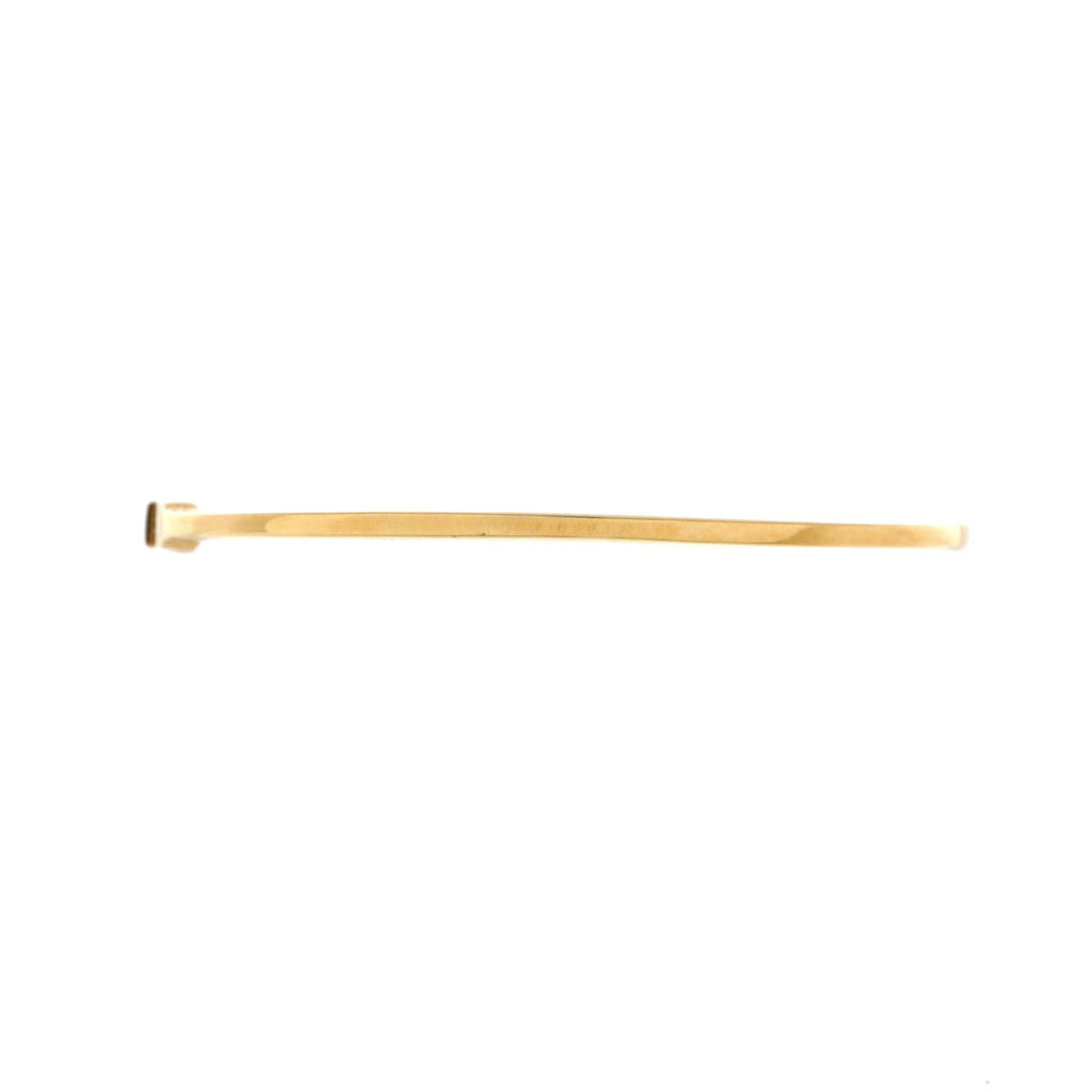 Metro Hinged Bangle Bracelet 18K Yellow Gold and Diamonds