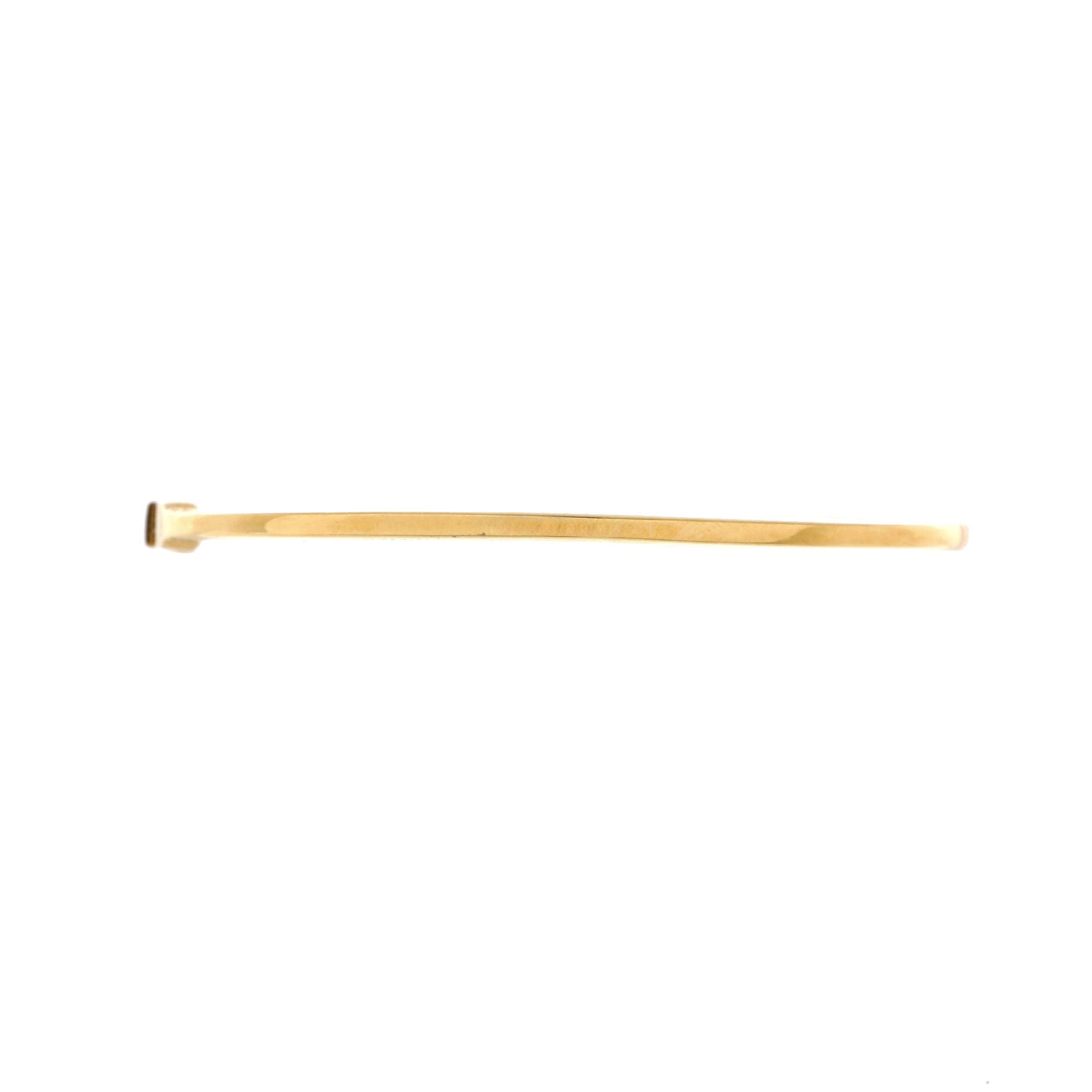 Metro Hinged Bangle Bracelet 18K Yellow Gold and Diamonds