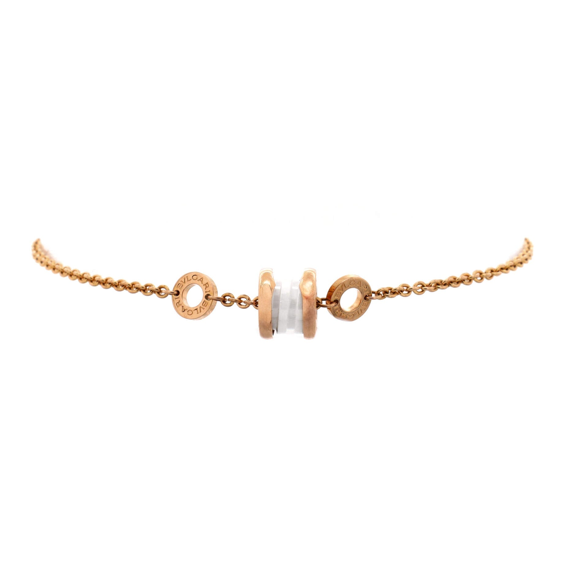 B.Zero1 Soft Bracelet 18K Rose Gold with Ceramic