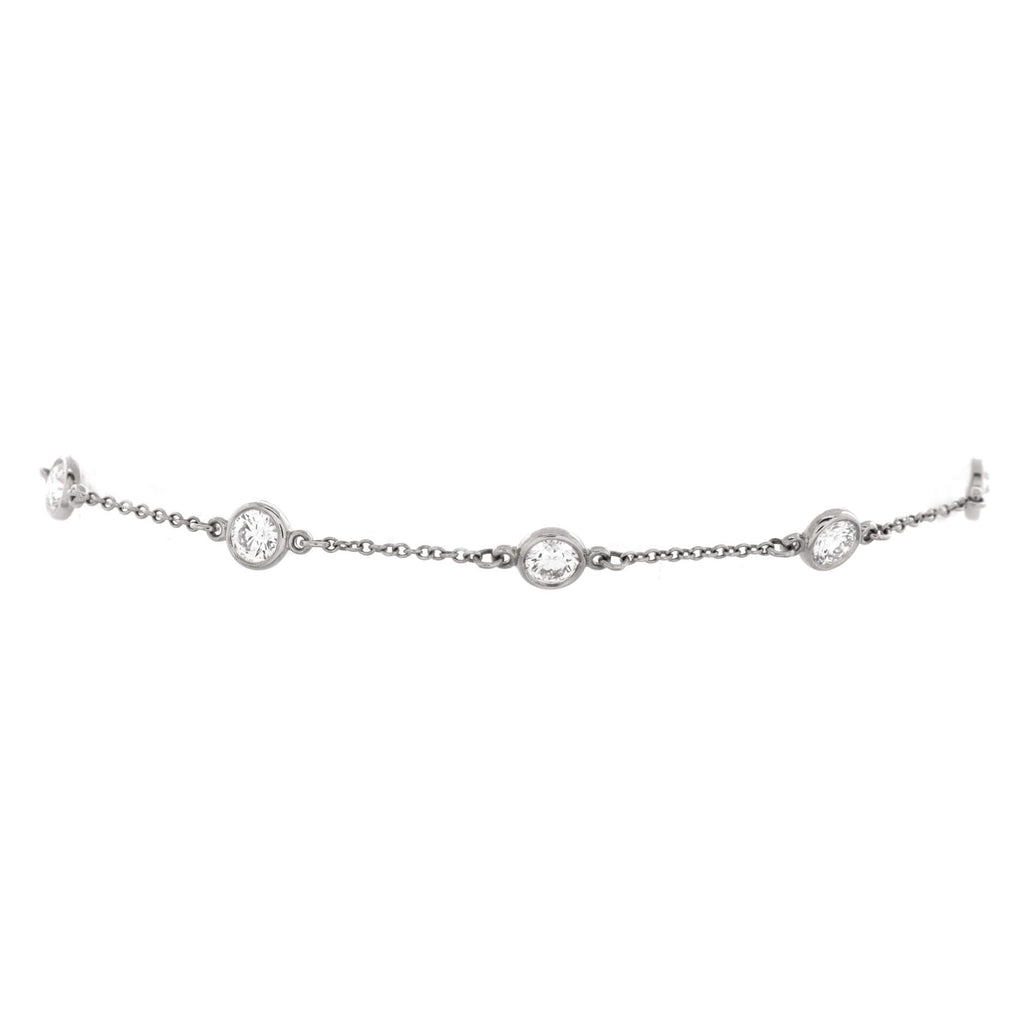 Elsa Peretti Diamonds by the Yard 7 Stone Bracelet Platinum with Diamonds