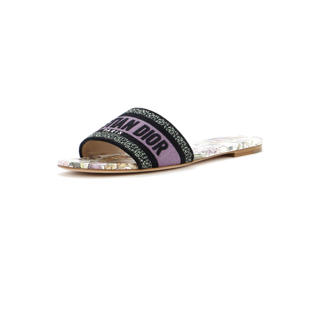 Women's Dway Flat Sandals Embroidered Canvas