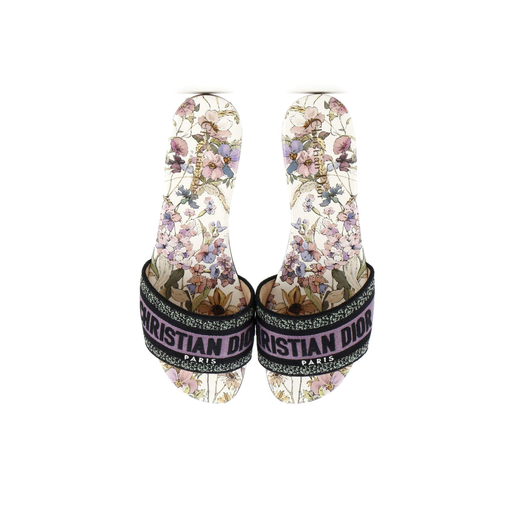 Women's Dway Flat Sandals Embroidered Canvas