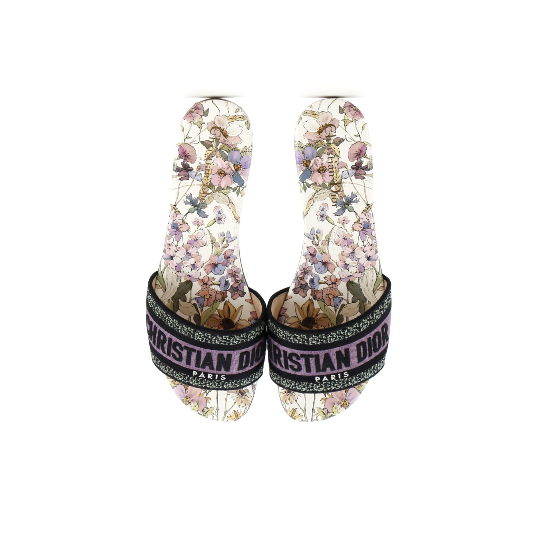 Women's Dway Flat Sandals Embroidered Canvas