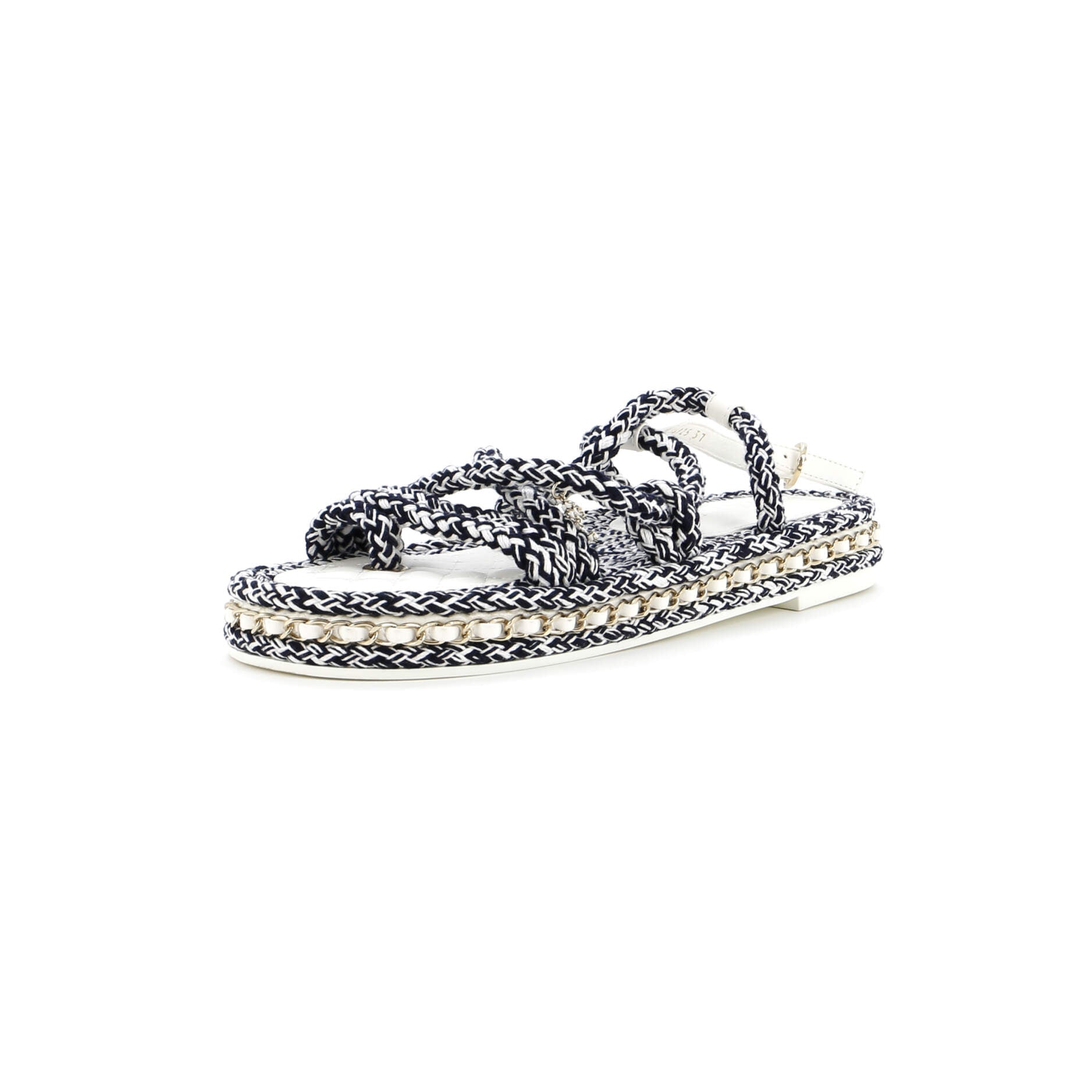 Women's CC Chain Sandals Braided Cord