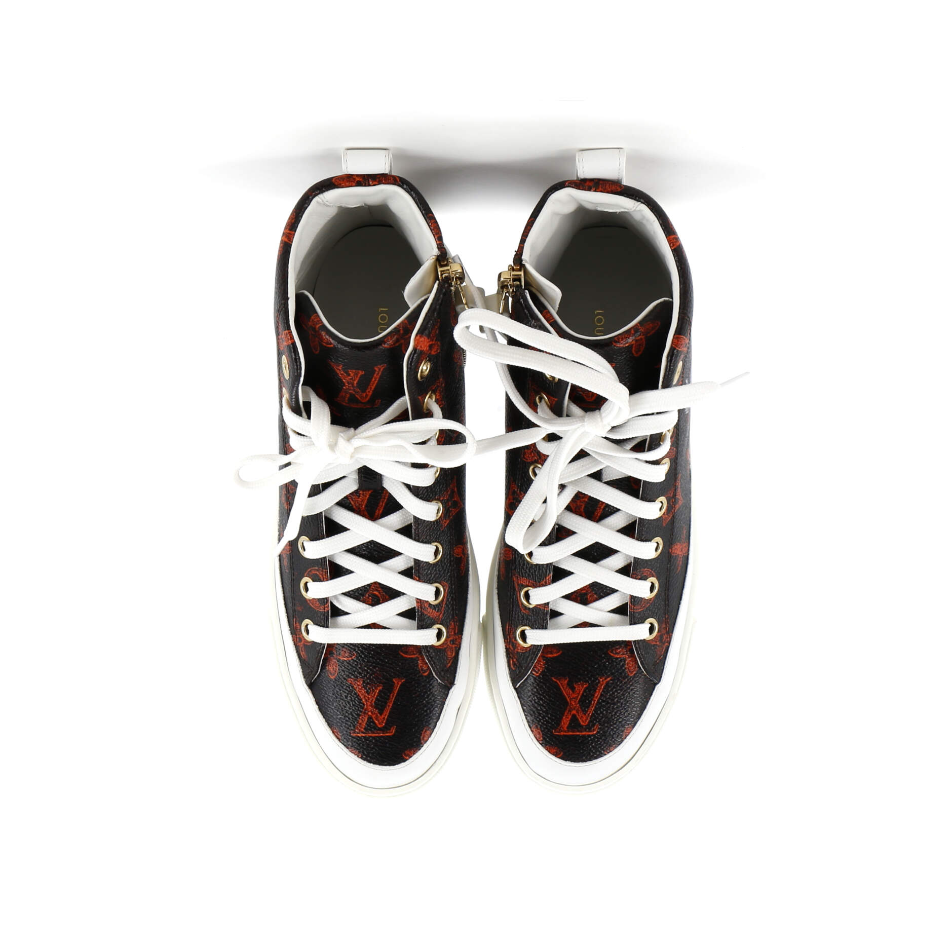 Women's Stellar Zip Up Sneaker Boots Limited Edition Grace Coddington Catogram Canvas