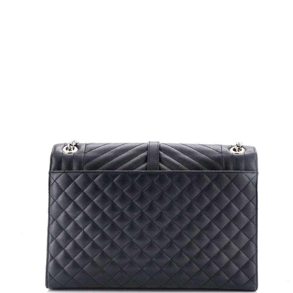 Classic Monogram Envelope Satchel Mixed Matelasse Leather Medium